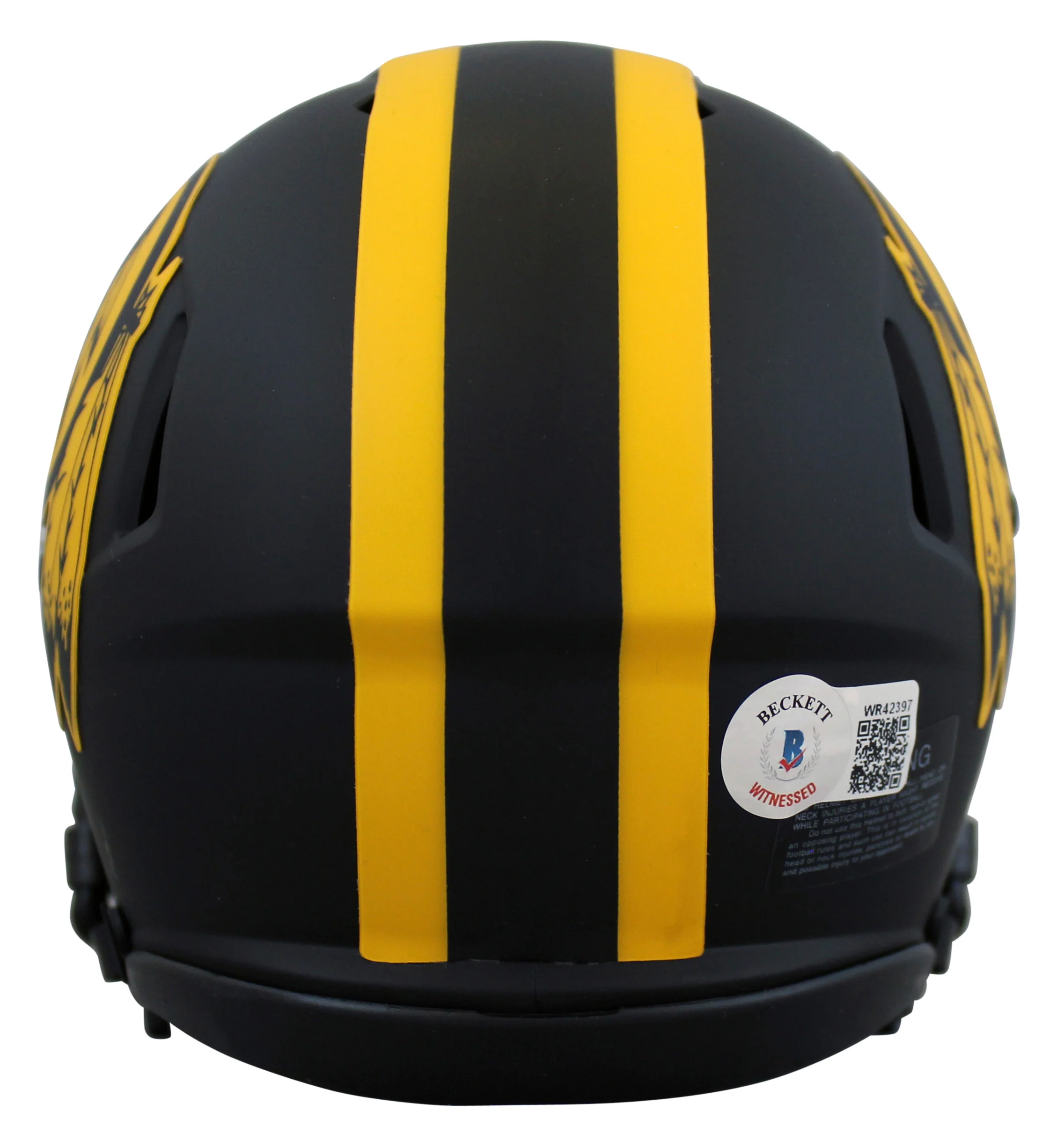 Redskins John Riggins Authentic Signed Eclipse Speed Mini Helmet BAS Witnessed - Image 3