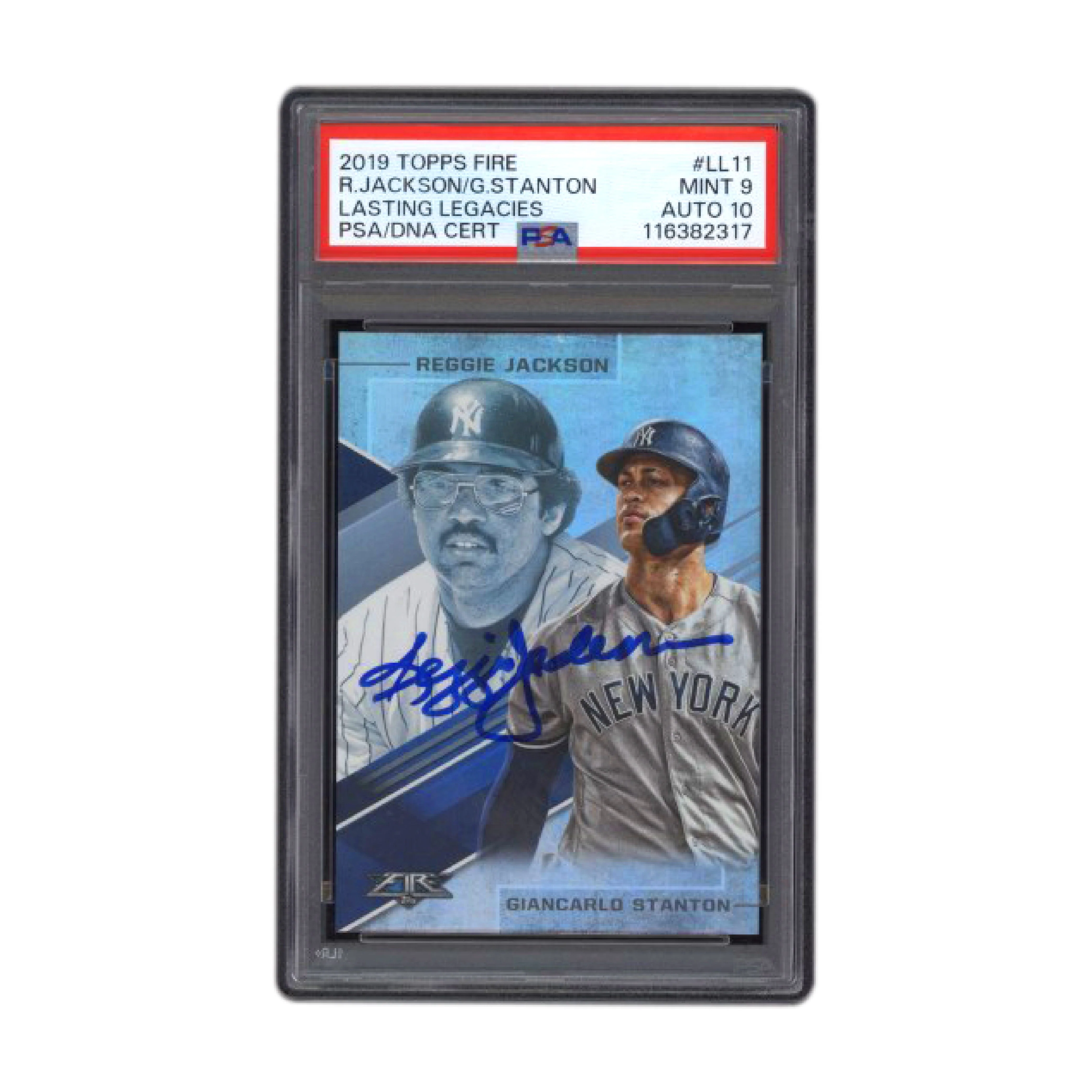 Reggie Jackson Signed 2019 Topps Fire Lasting Legacies #LL11 PSA 9 Auto 10 *POP 1*