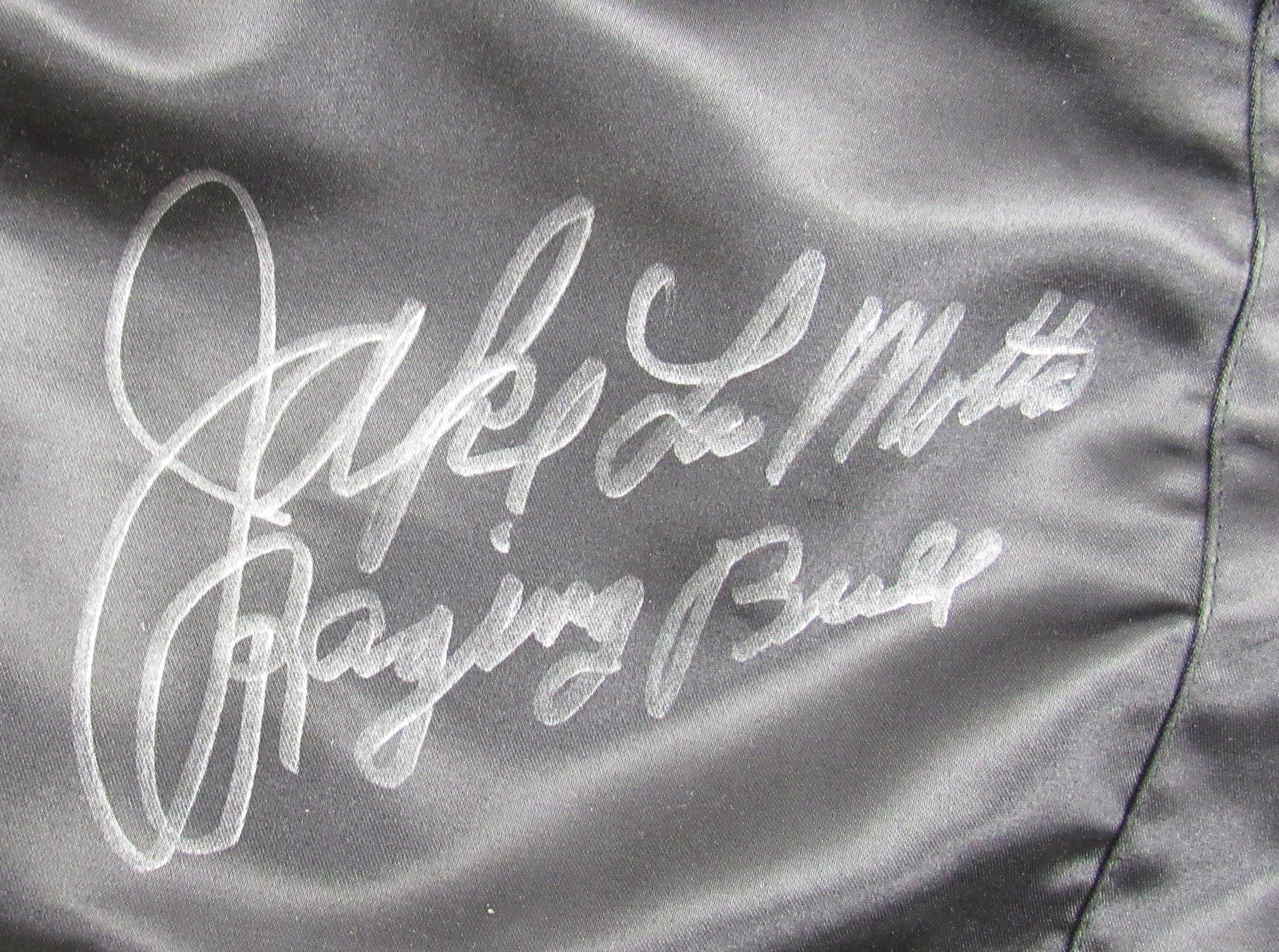 Jake Lamotta Signed Auto Boxing Shorts JSA CM07469 - Image 2