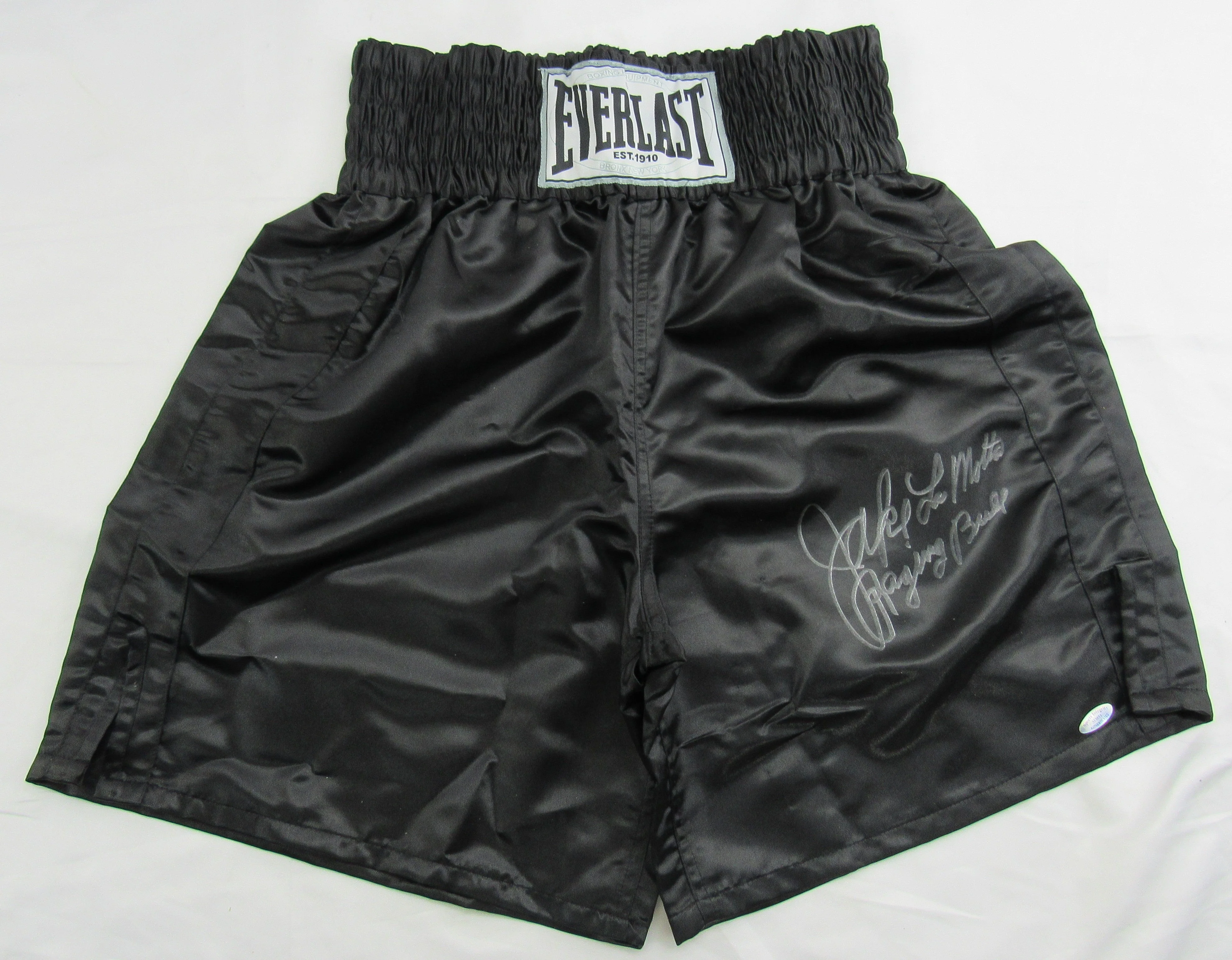 Jake Lamotta Signed Auto Boxing Shorts JSA CM07469 - Image 3
