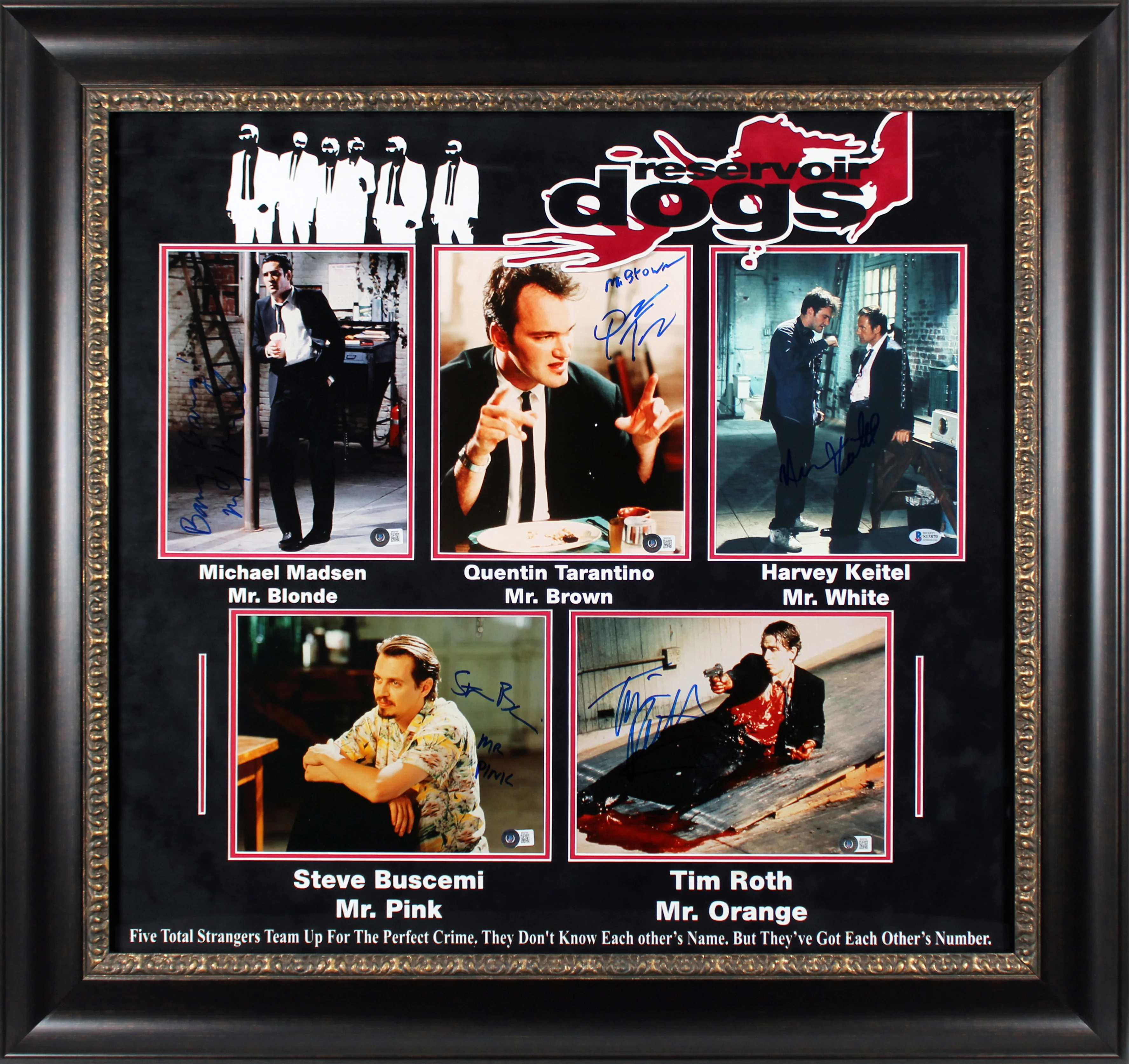 Reservoir Dogs (5) Tarantino, Madsen, Keitel, +2 Signed Photo Framed Display BAS - Image 2