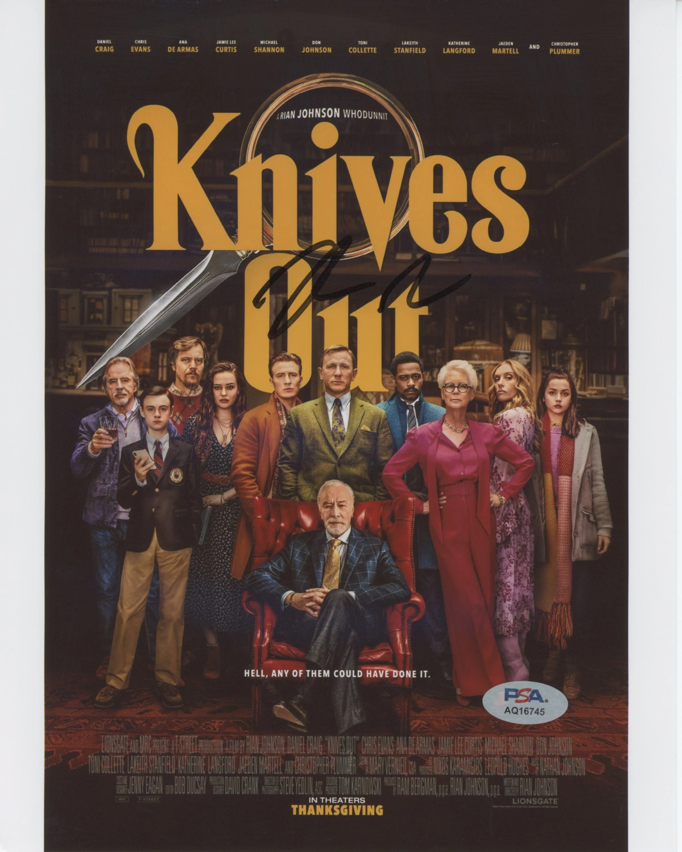 Rian Johnson Knives Out Authentic Signed 8x10 Photo PSA/DNA #AQ16745 - Image 2