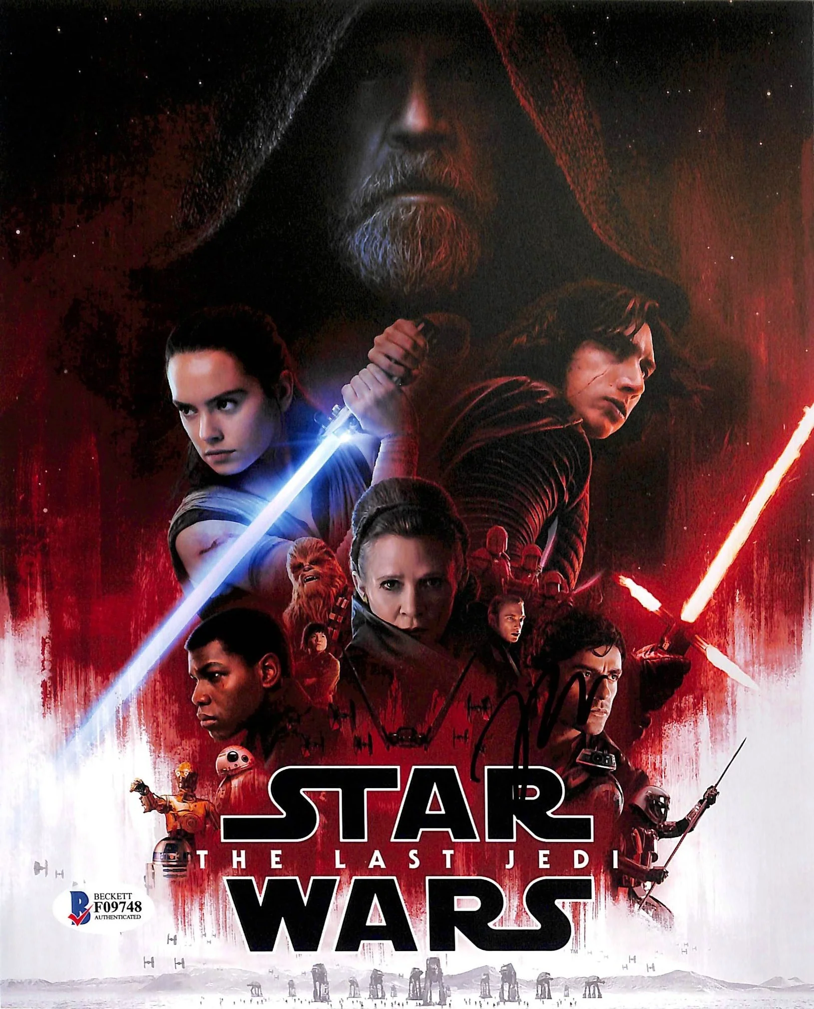 Rian Johnson Star Wars The Last Jedi Authentic Signed 8x10 Photo BAS #F09748 - Image 2