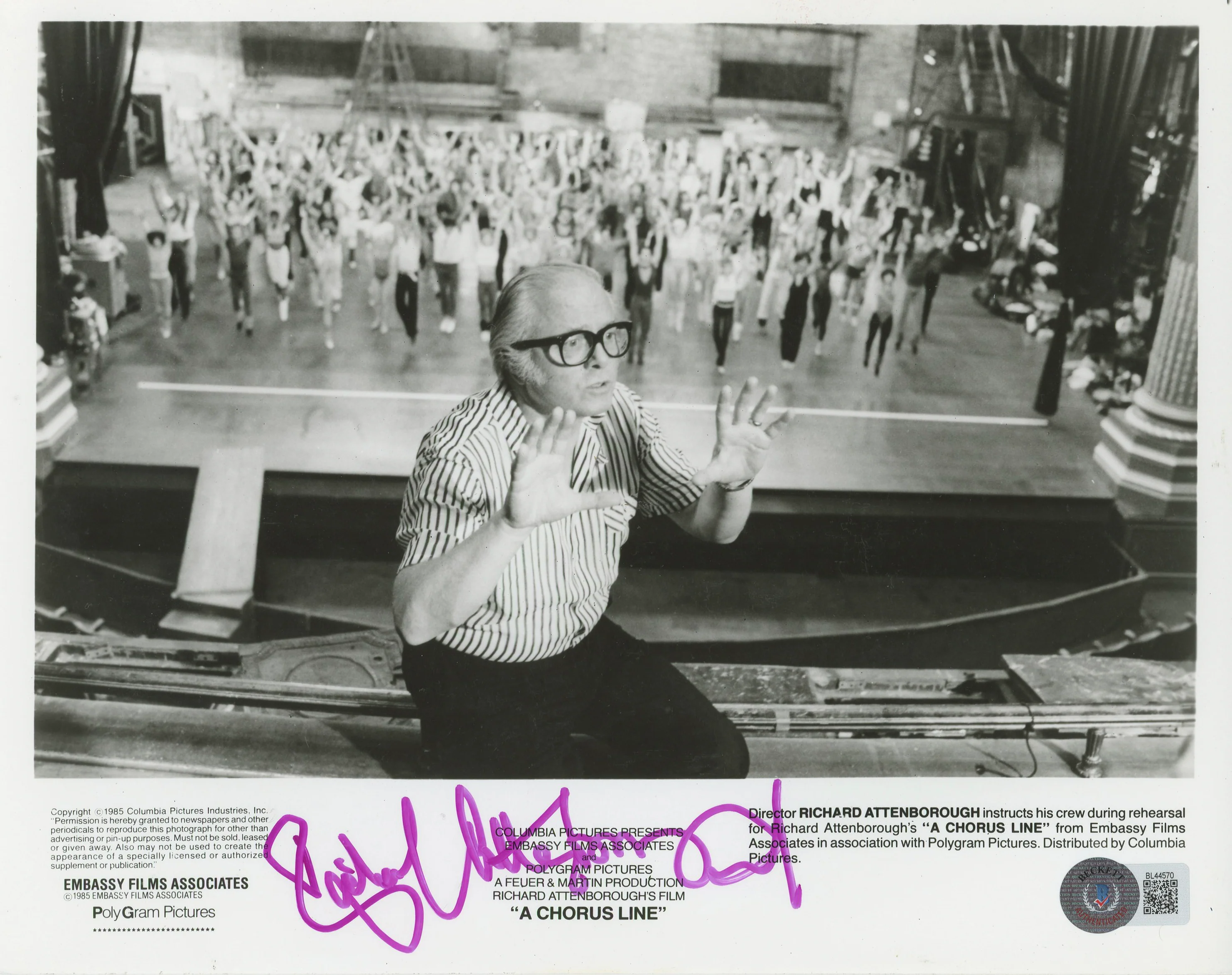 Richard Attenborough A Chorus Line Authentic Signed 8x10 Photo BAS #BL44570 - Image 2