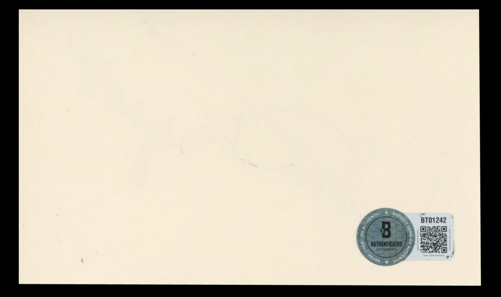 Richard Dysart L.A. Law Authentic Signed 3x5 Index Card Autographed BAS #BT01242 - Image 3