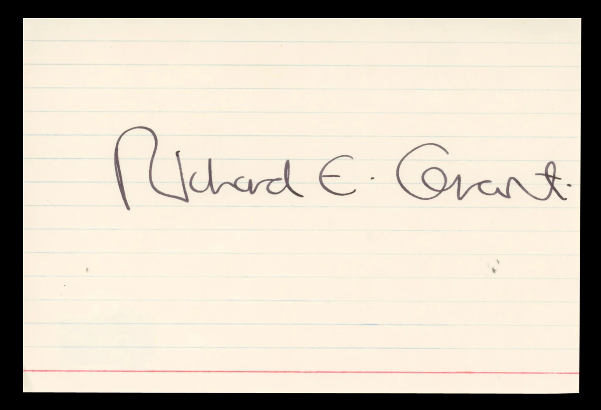 Richard E. Grant Can You Ever Forgive Me? Signed 4x6 Index Card BAS #BT02530 - Image 2