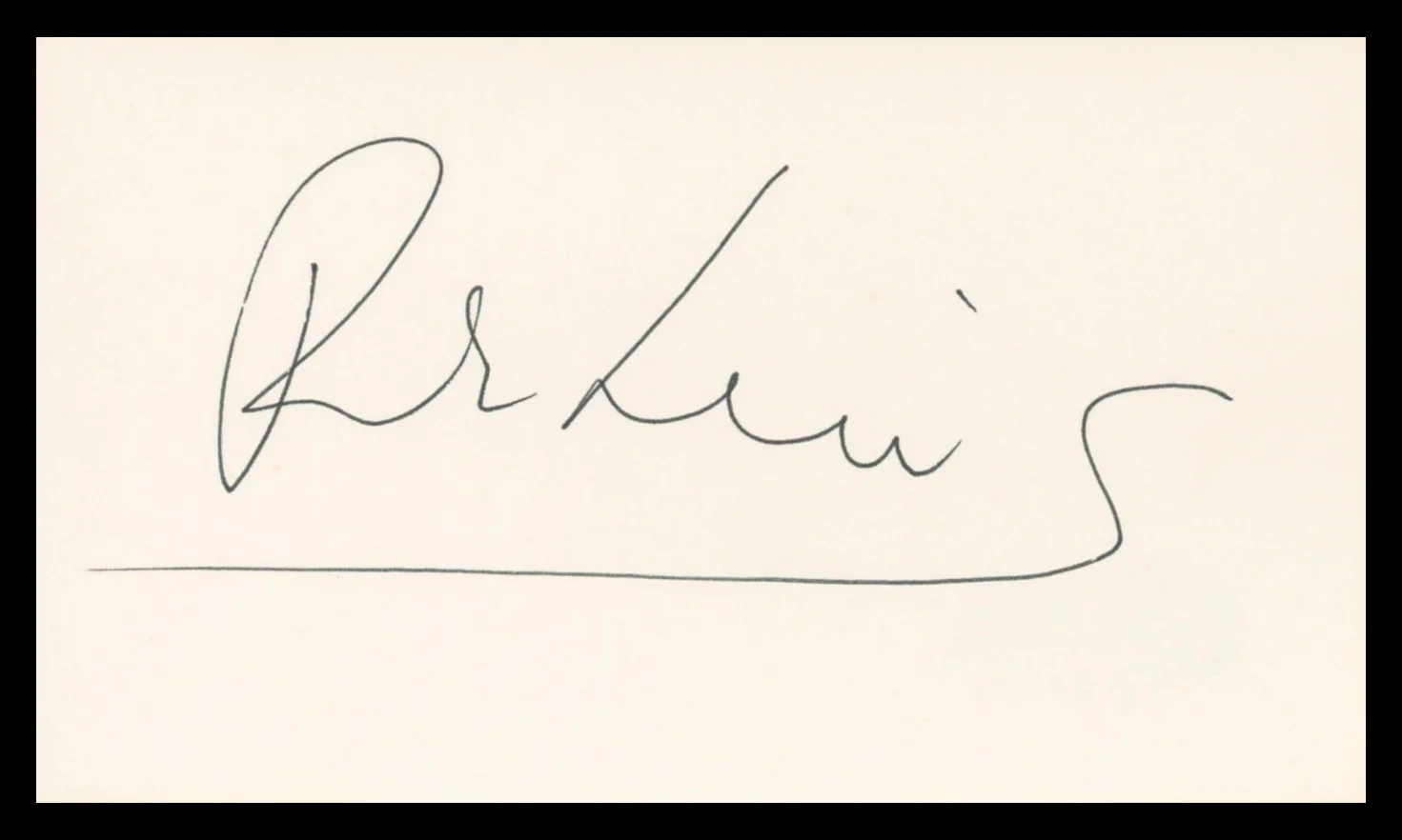 Richard Lewis Robin Hood: Men in Tights Signed 3x5 Index Card BAS #BU64803 - Image 2