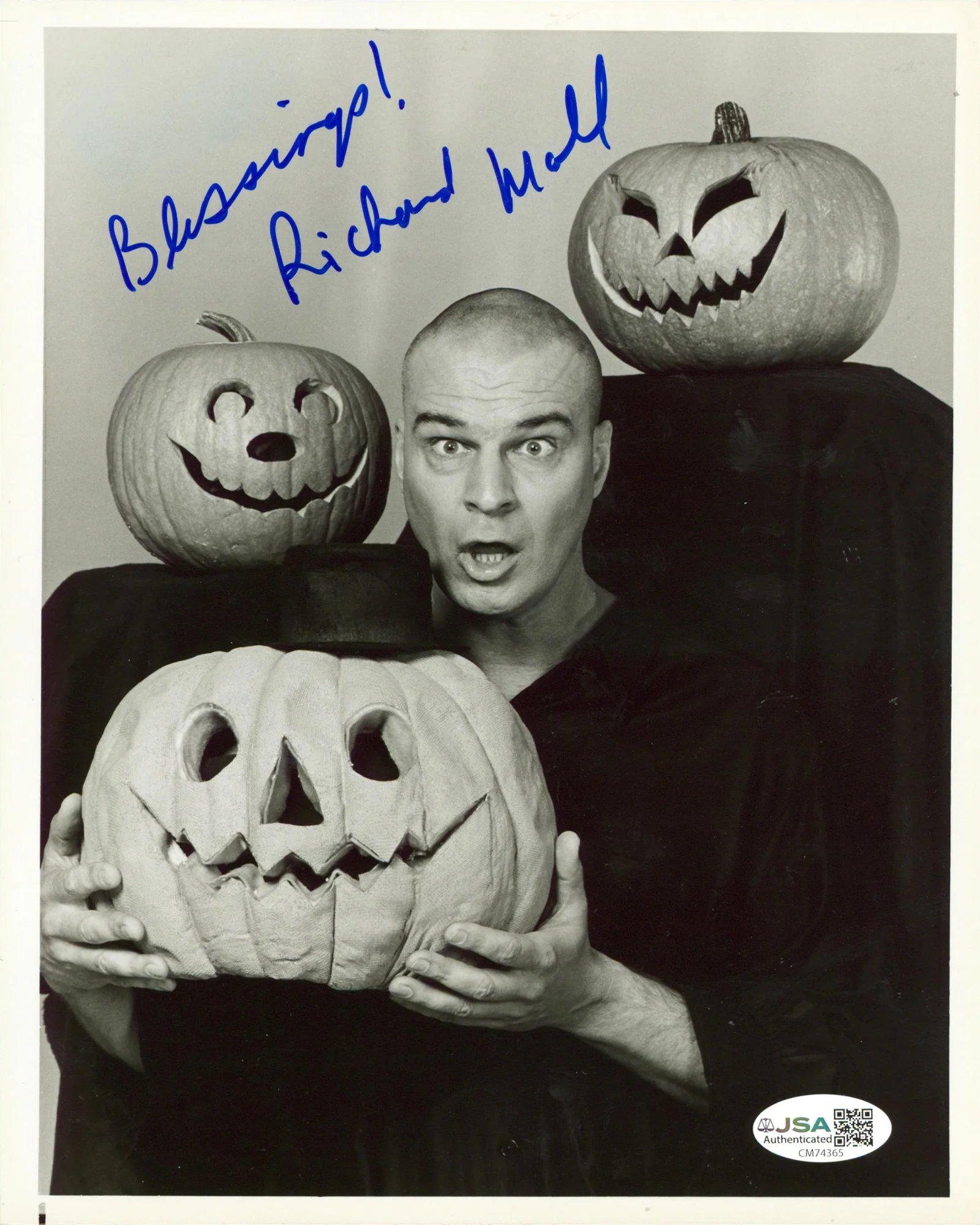 Richard Moll Night Court "Blessings!" Authentic Signed 7x9 Photo JSA #CM74365 - Image 2