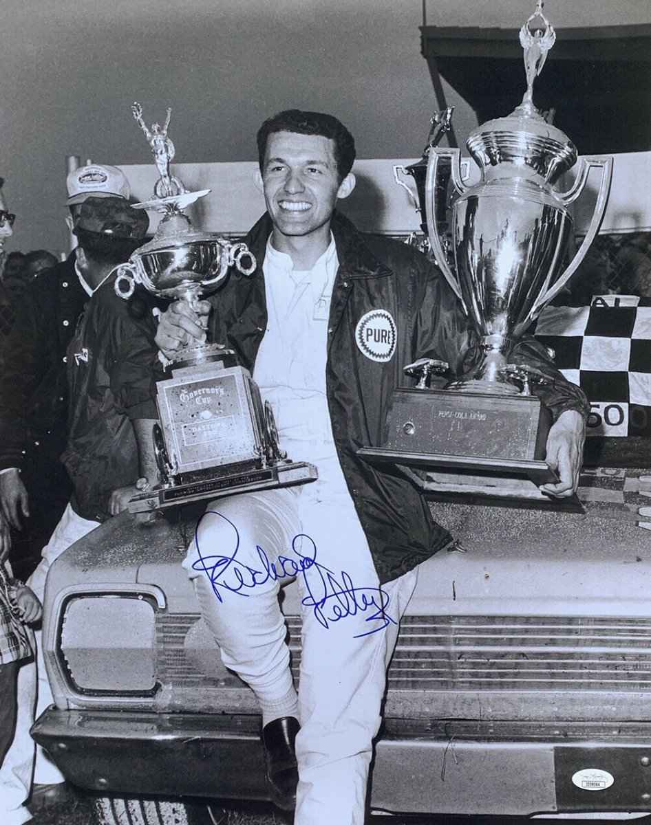 Richard Petty Signed 16x20 Nascar Double Trophy Photo JSA Hologram - Image 5