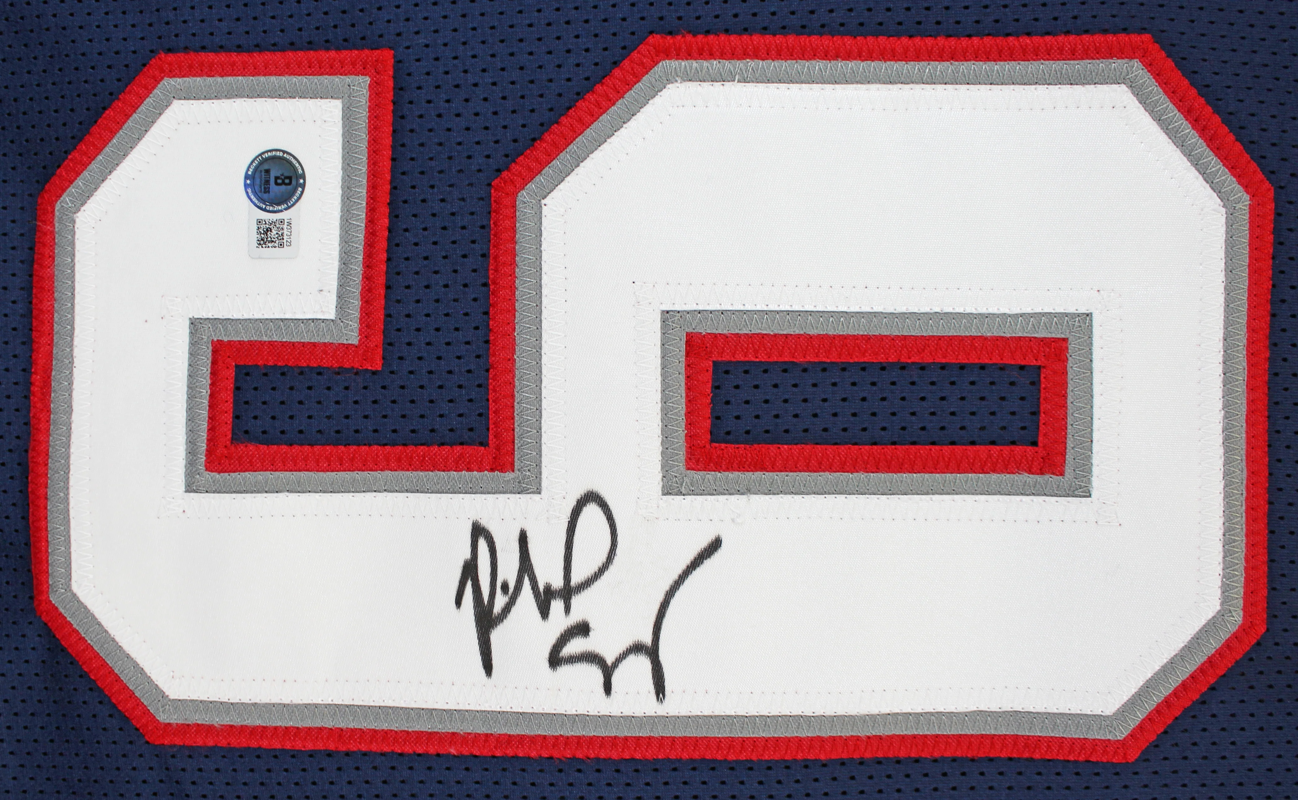 Richard Seymour Authentic Signed Navy Pro Style Framed Jersey BAS Witnessed 2 - Image 3