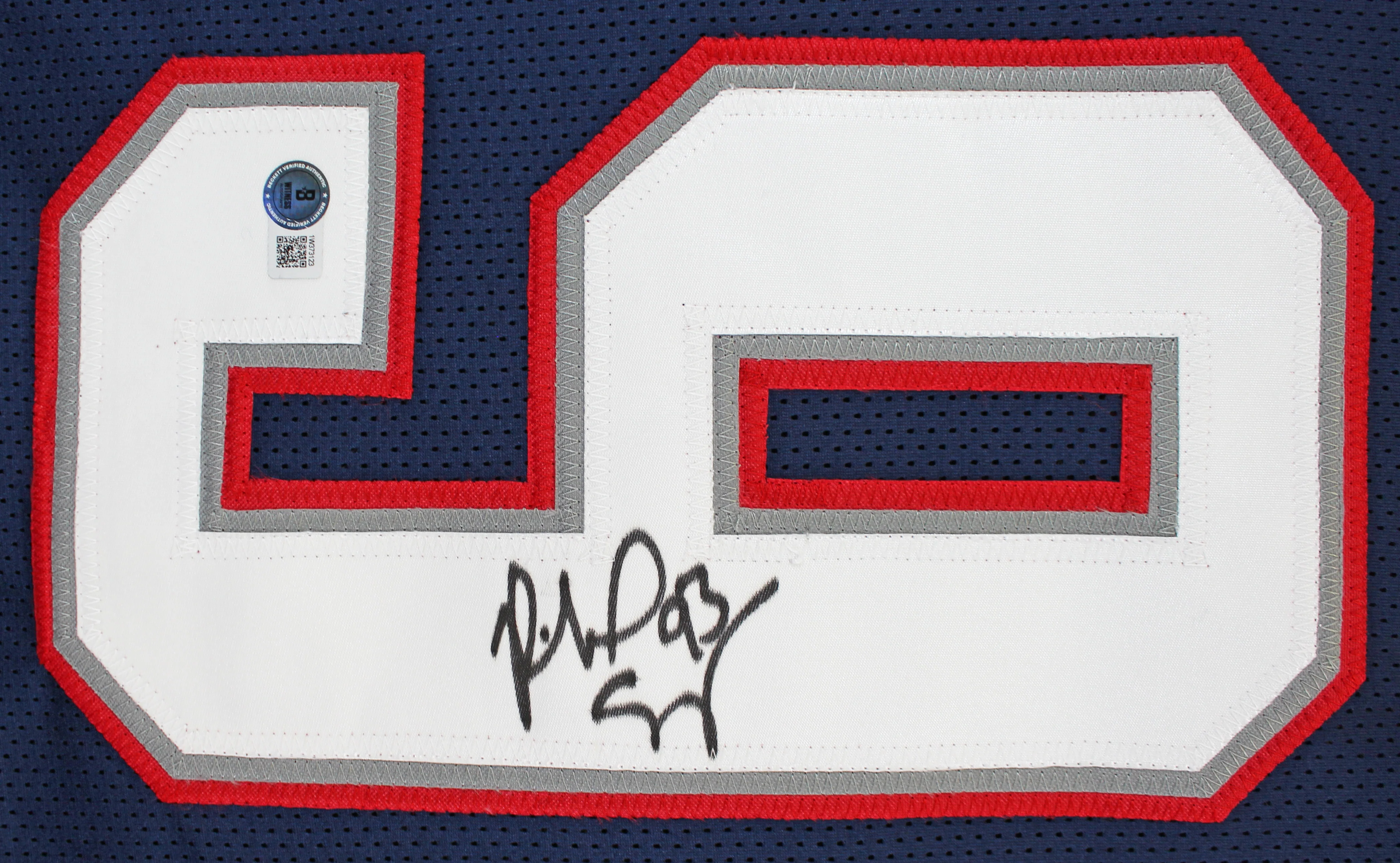 Richard Seymour Authentic Signed Navy Pro Style Jersey BAS Witnessed 2 - Image 3
