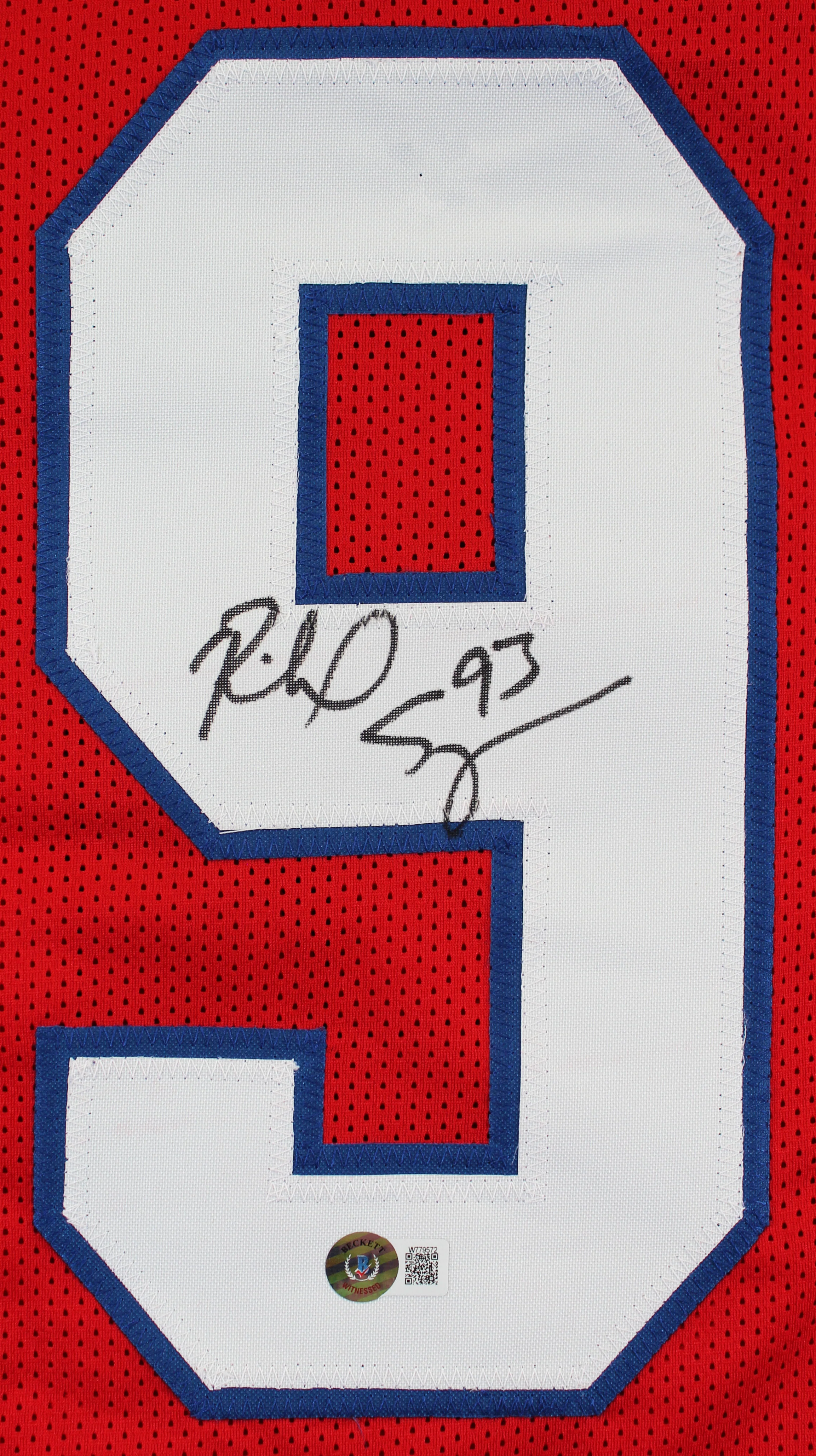 Richard Seymour Authentic Signed Red Pro Style Jersey BAS Witnessed - Image 3