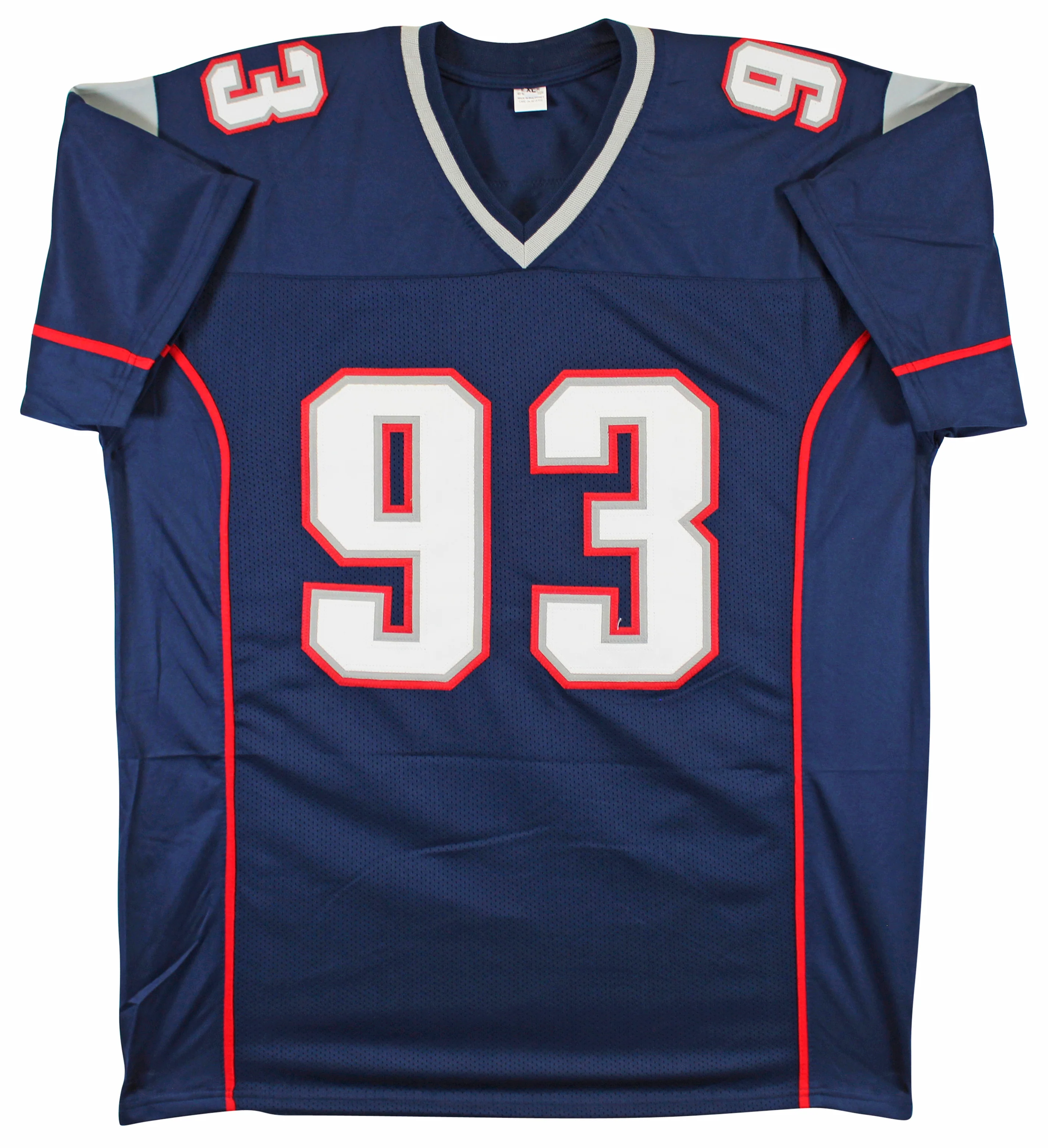 Richard Seymour "HOF 22" Authentic Signed Navy Pro Style Jersey BAS Witnessed - Image 4
