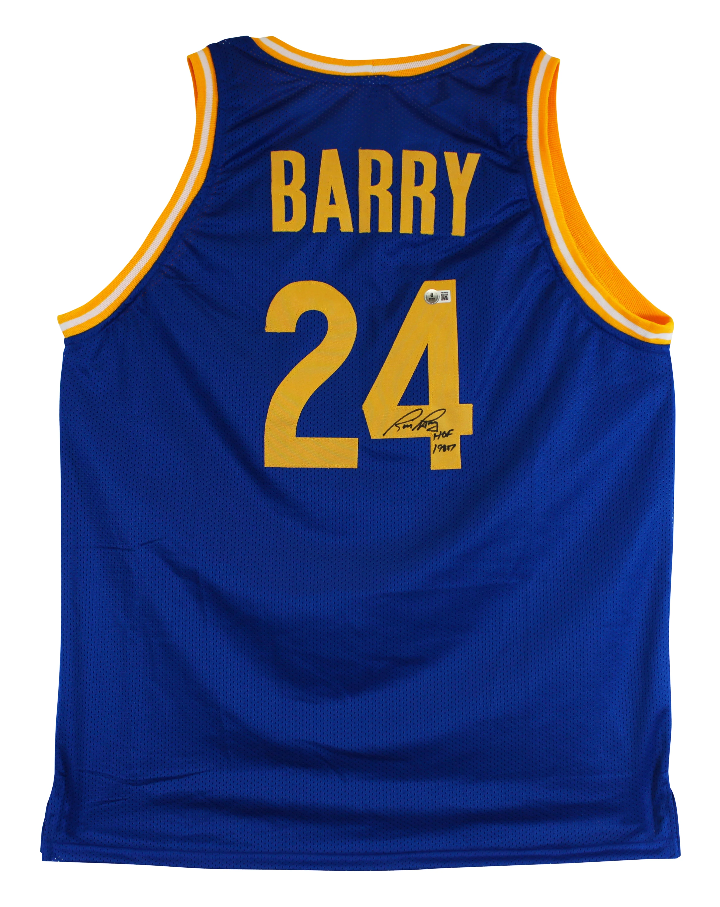 Rick Barry "HOF 1987" Authentic Signed Blue Pro Style Jersey BAS Witnessed - Image 2