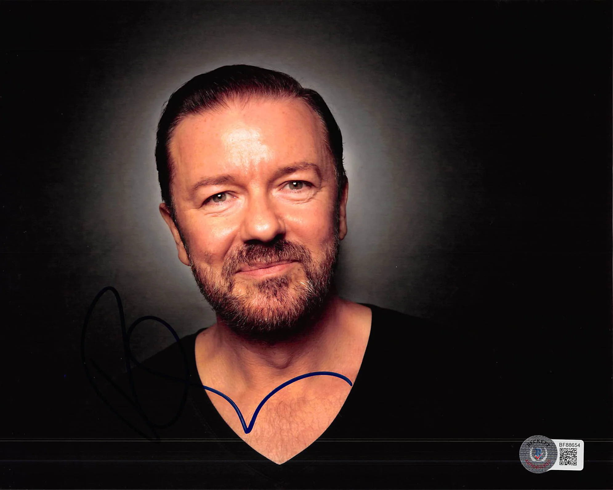Ricky Gervais Comedian Authentic Signed 8x10 Photo Autographed BAS #BF88654 - Image 2