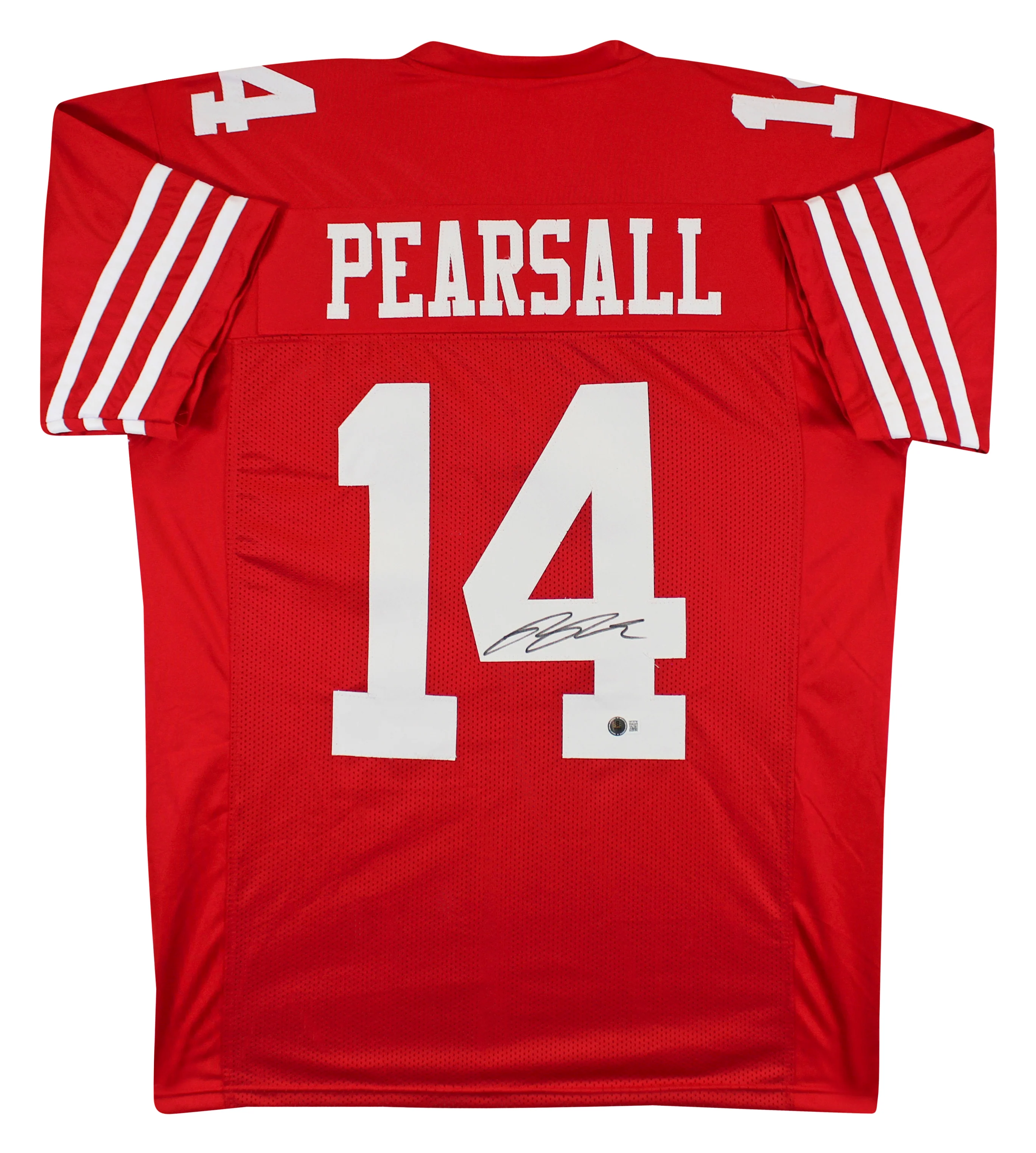 Ricky Pearsall Authentic Signed Red Pro Style Jersey Autographed BAS Witnessed - Image 2