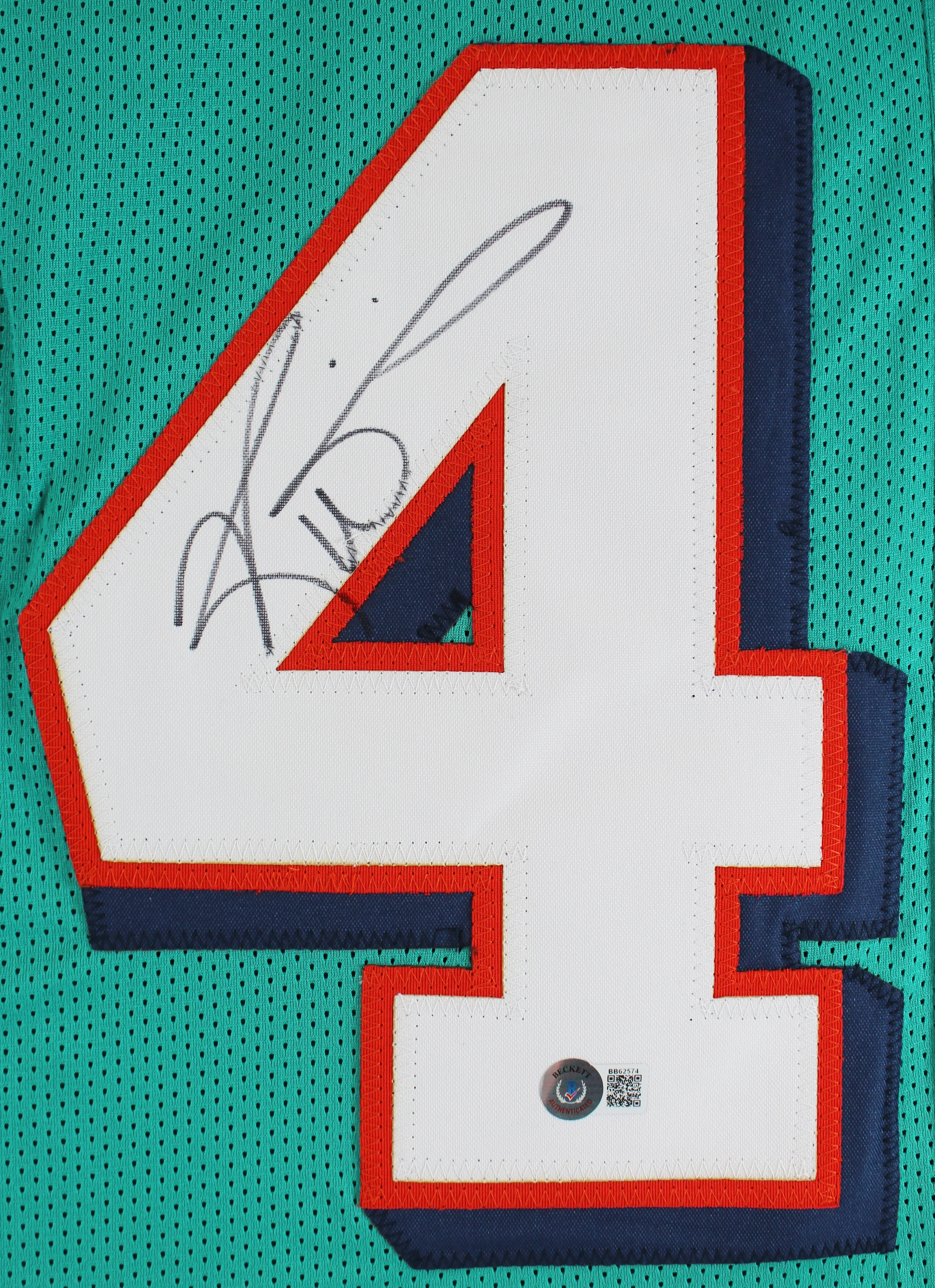 Ricky Williams Authentic Signed Teal Pro Style Jersey Autographed BAS Witnessed - Image 4