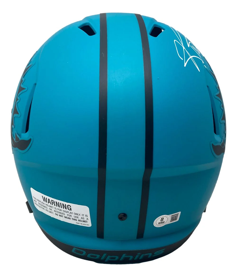 Ricky Williams Signed Dolphins FS Rave Speed Replica Helmet Smoke Everyday BAS - Image 3