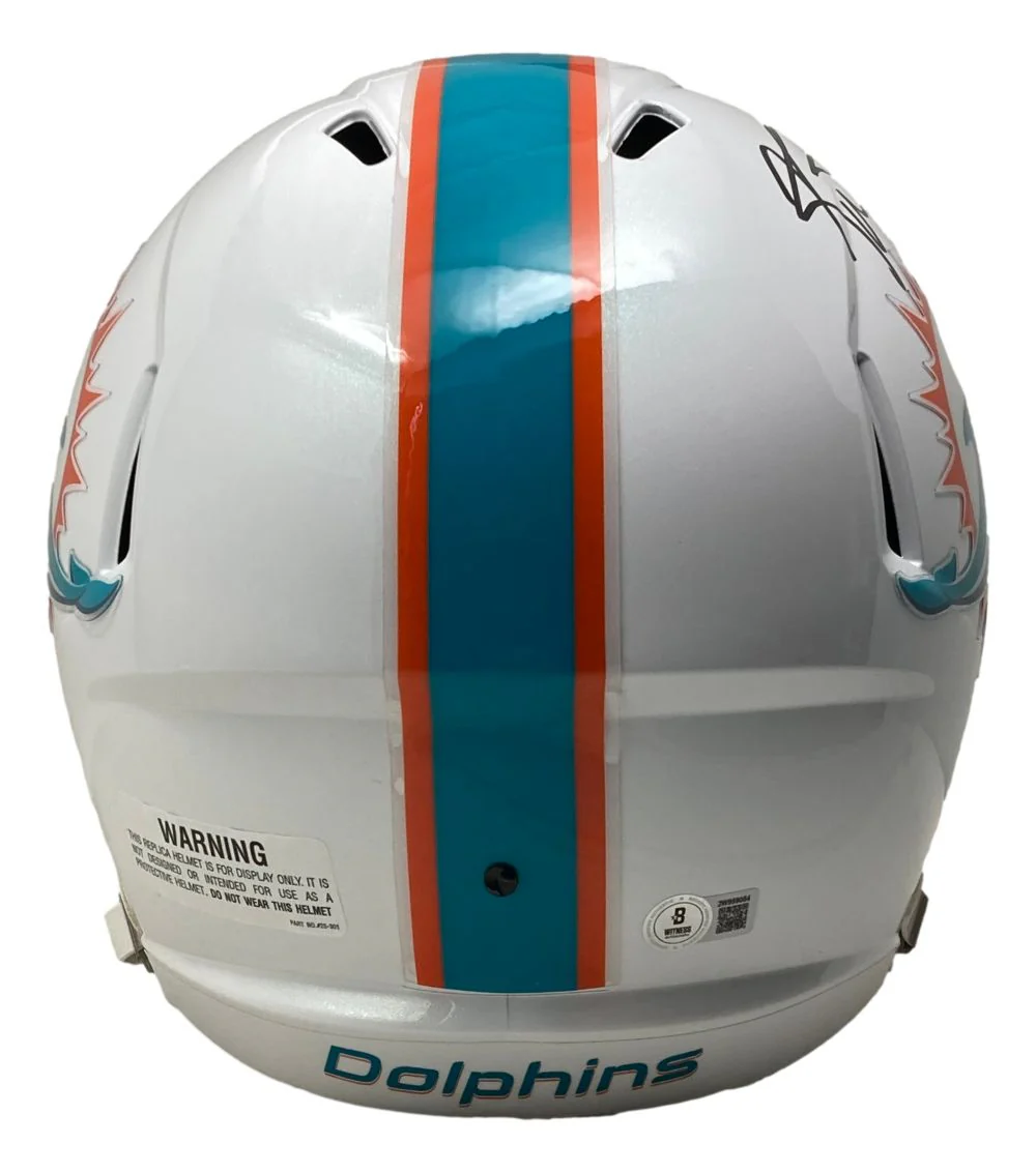Ricky Williams Signed Dolphins FS Speed Rep Helmet Smoke Everyday BAS w/ Case - Image 3