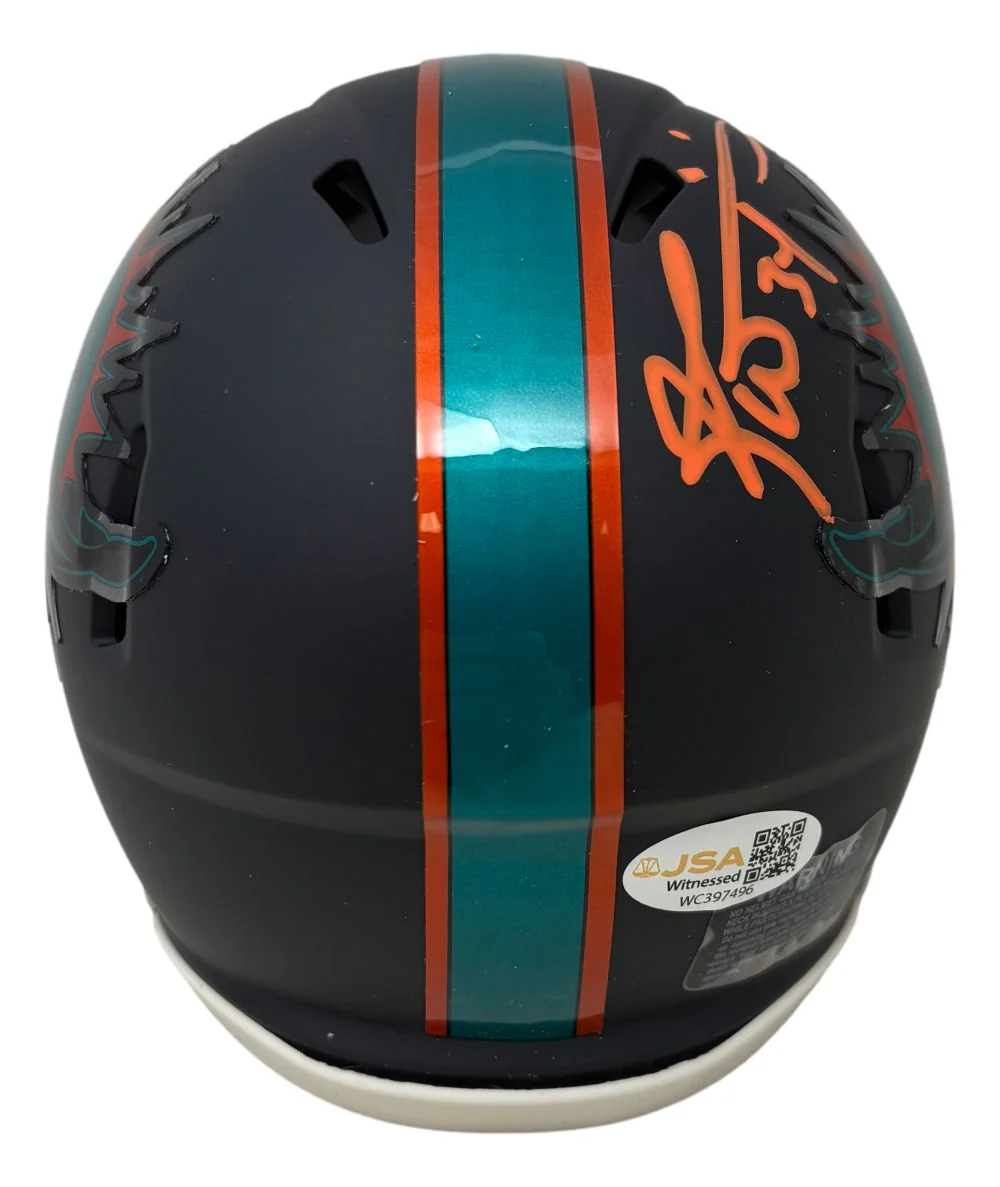 Ricky Williams Signed Dolphins Rivalries Mini Speed Helmet Smoke Weed JSA QR - Image 2