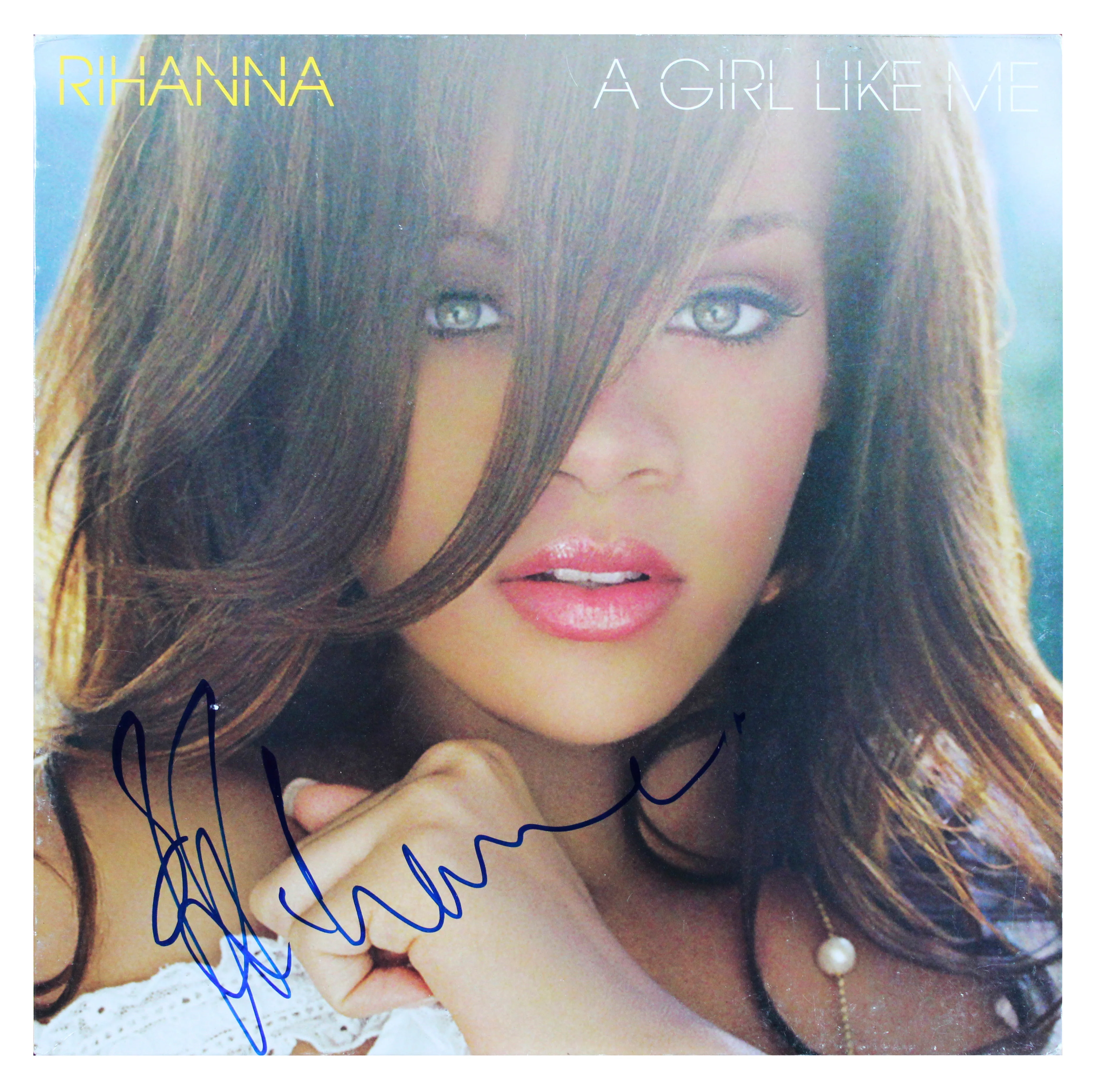 Rihanna Signed A Girl Like Me Album Cover W/ Vinyl Auto 10! BAS LOA #AE13762 - Image 3