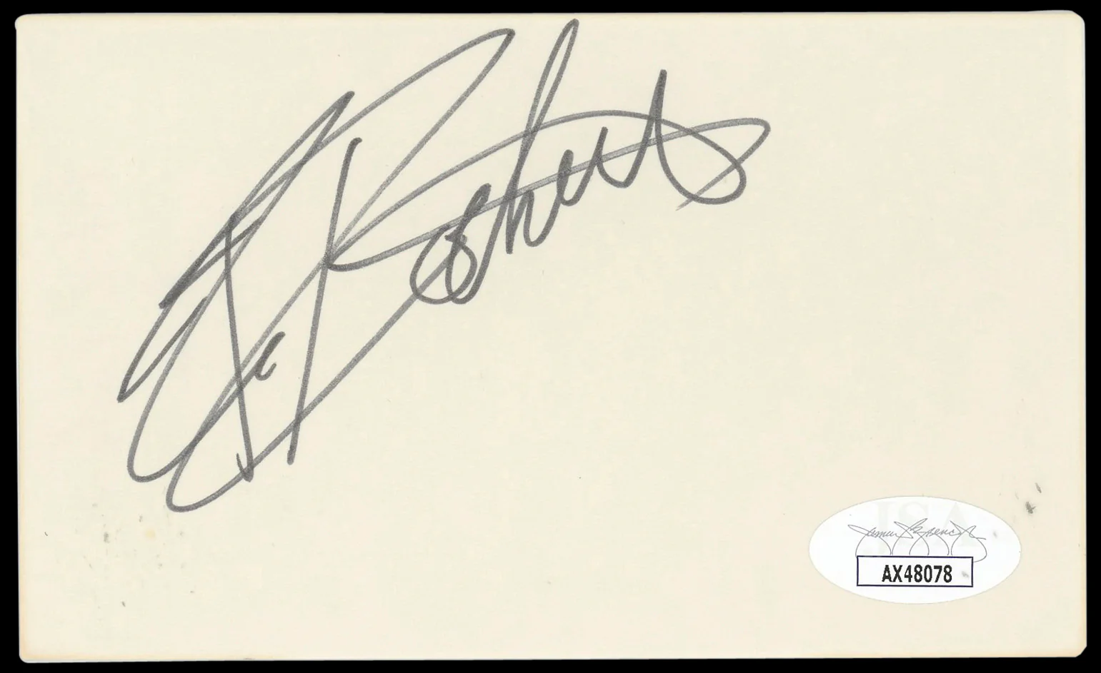 Rikki Rockett Poison Authentic Signed 3x5 Index Card Autographed JSA #AX48078