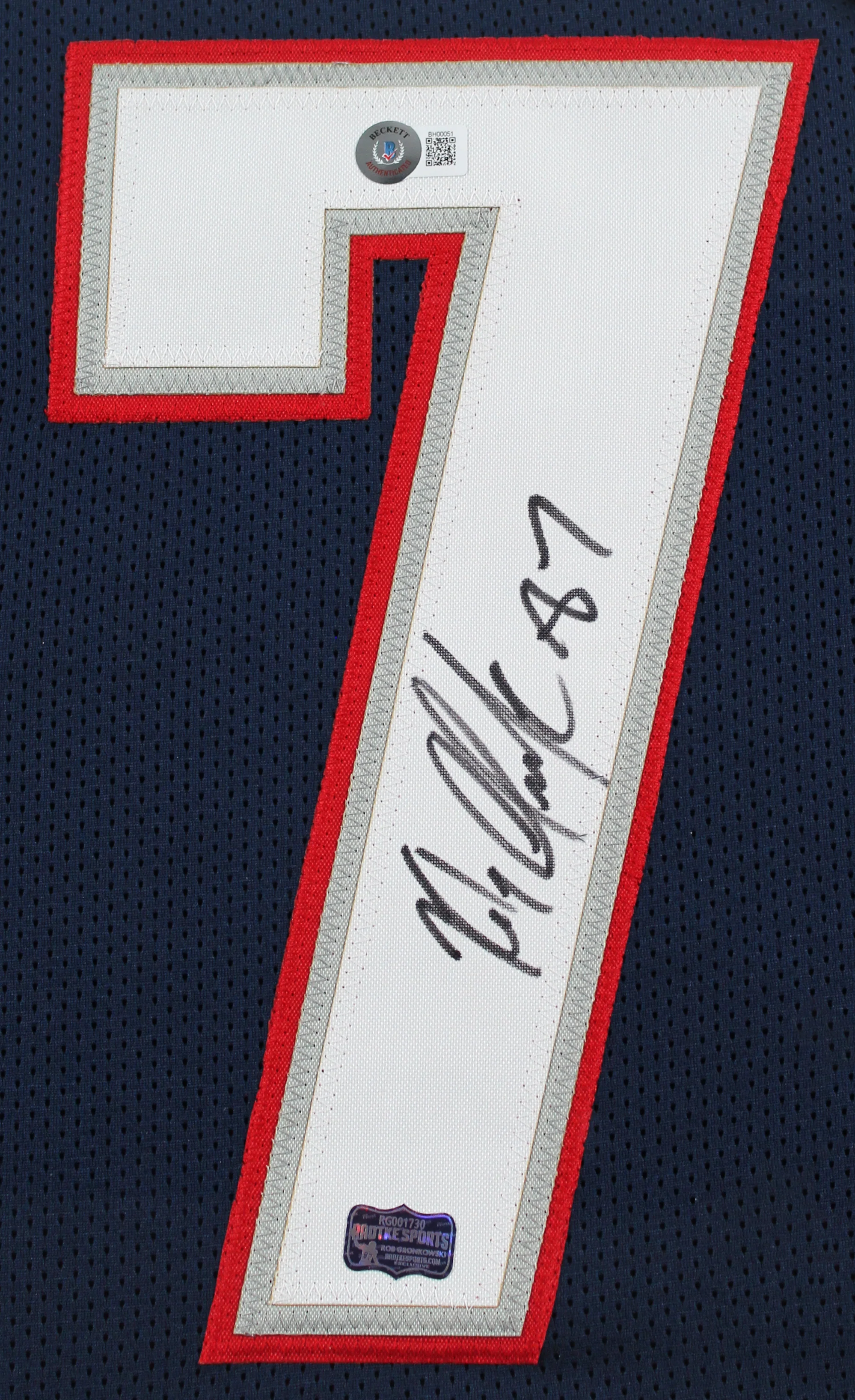 Rob Gronkowski Authentic Signed Navy Blue Pro Style Framed Jersey BAS Witnessed - Image 3