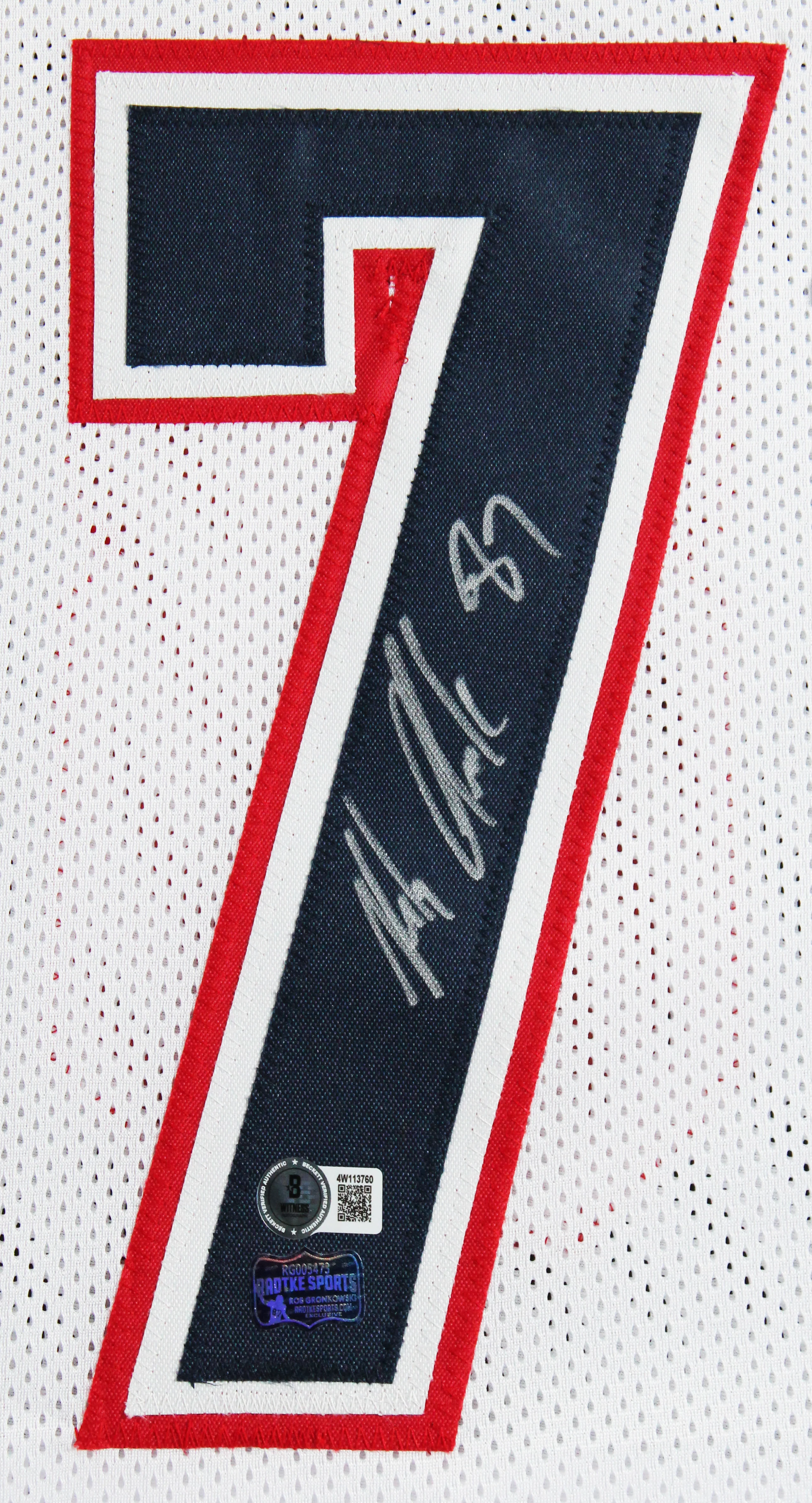 Rob Gronkowski Authentic Signed White Pro Style Framed Jersey BAS Witnessed - Image 3