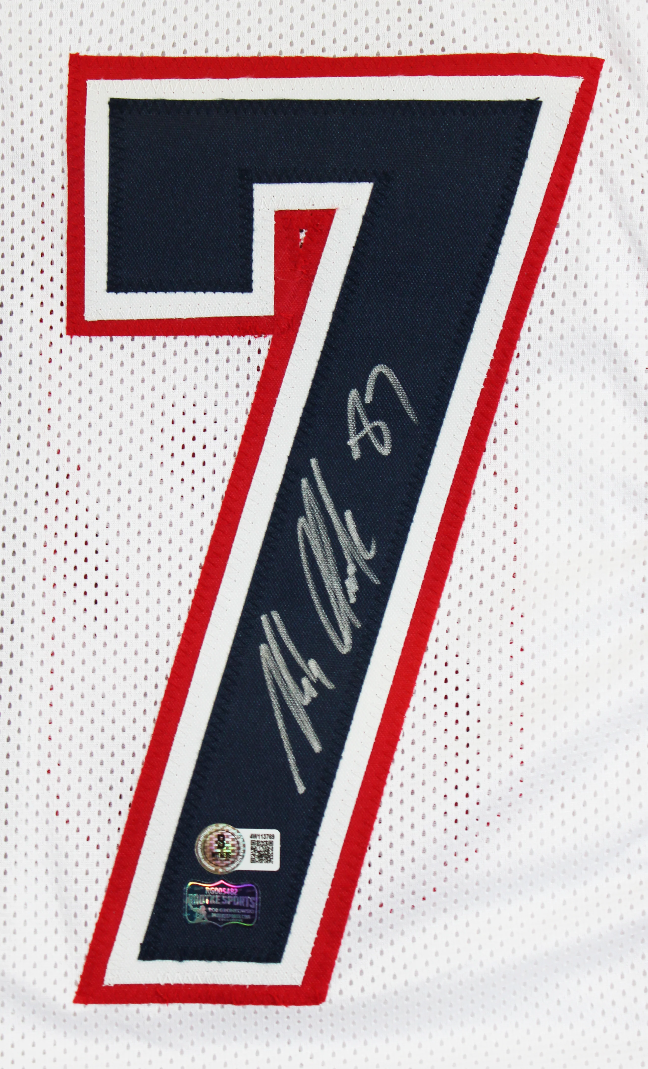 Rob Gronkowski Authentic Signed White Pro Style Jersey Autographed BAS Witnessed - Image 3
