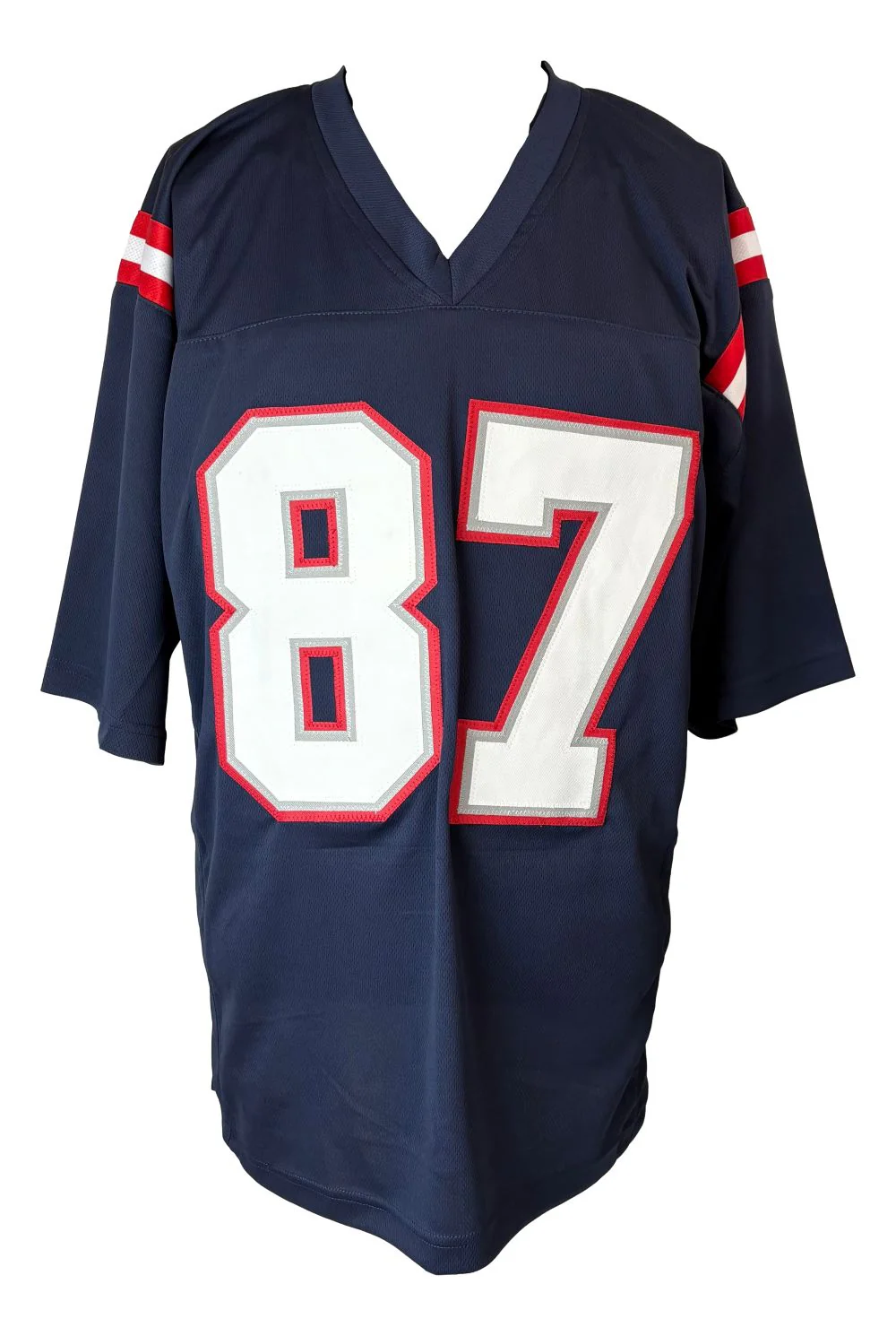 Rob Gronkowski New England Signed Alternate Blue Football Jersey JSA Hologram - Image 3