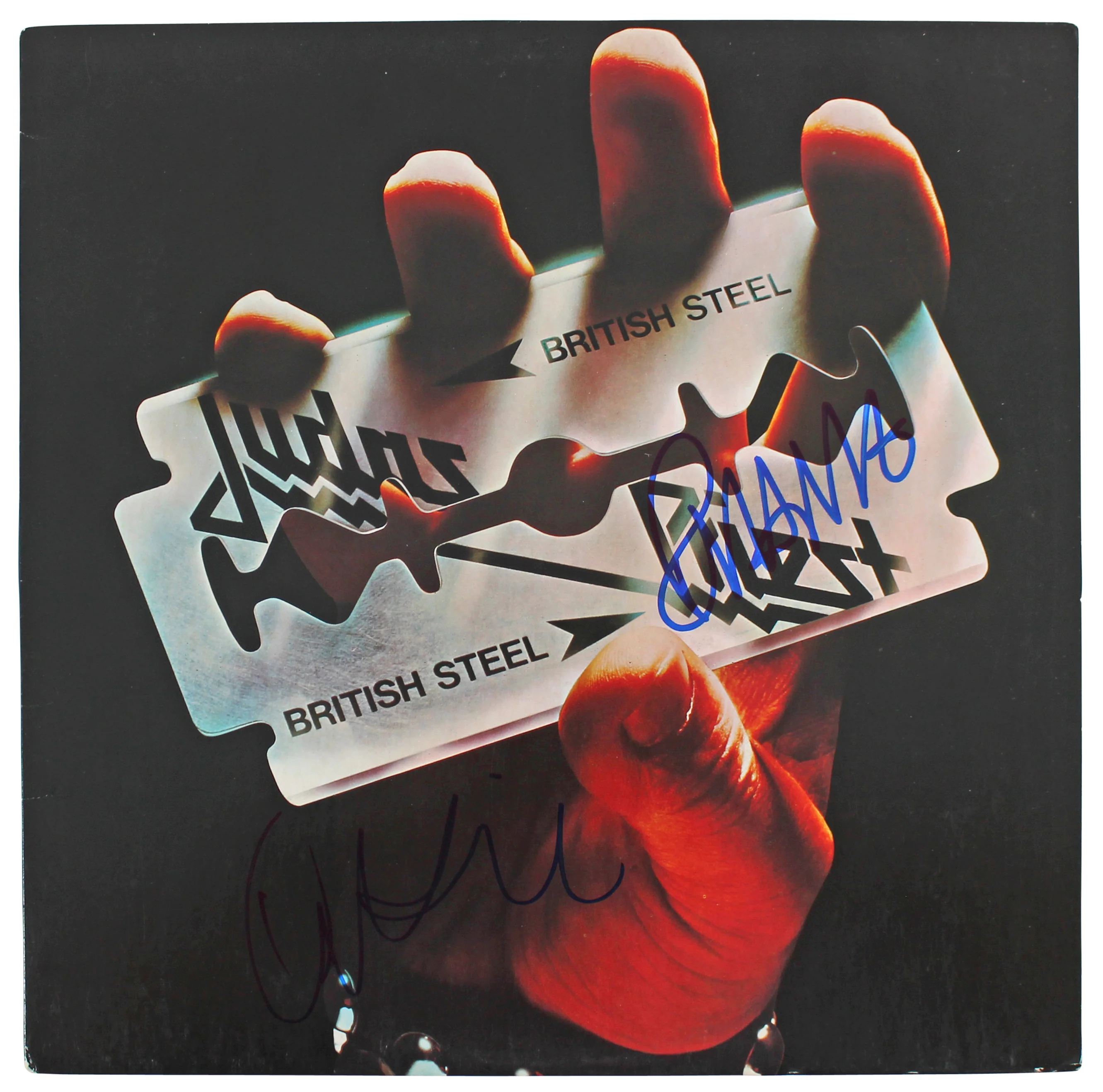 Rob Halford Ian Hill Judas Priest Signed British Steel Album Cover BAS #BG82245 - Image 2