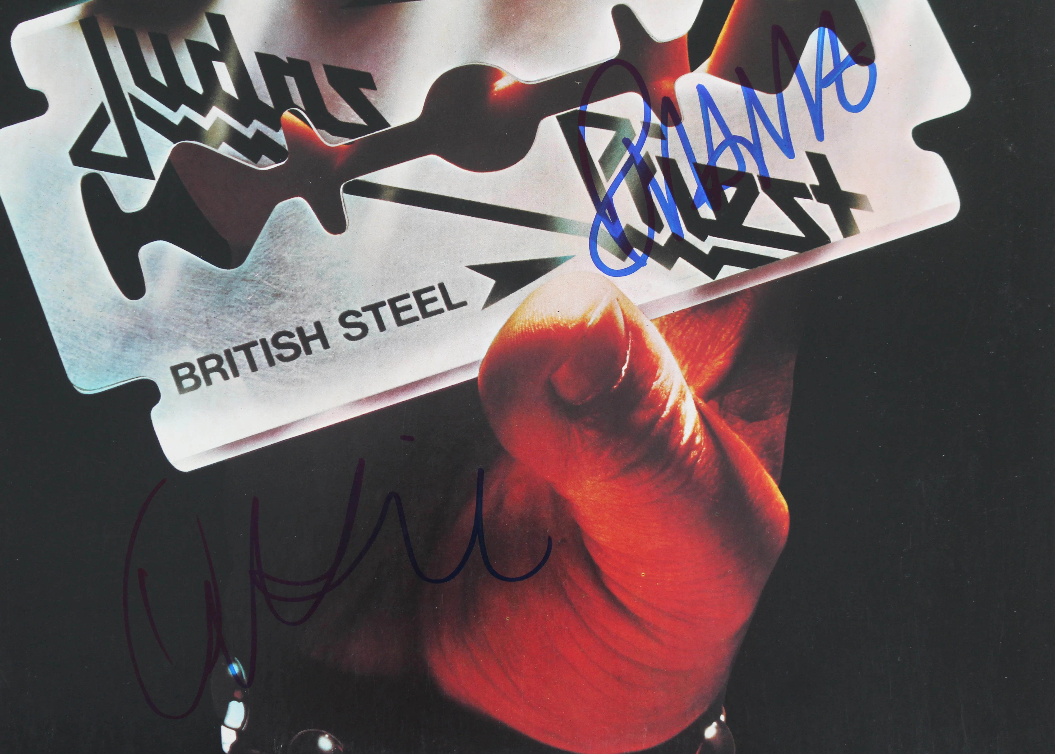 Rob Halford Ian Hill Judas Priest Signed British Steel Album Cover BAS #BG82245 - Image 3