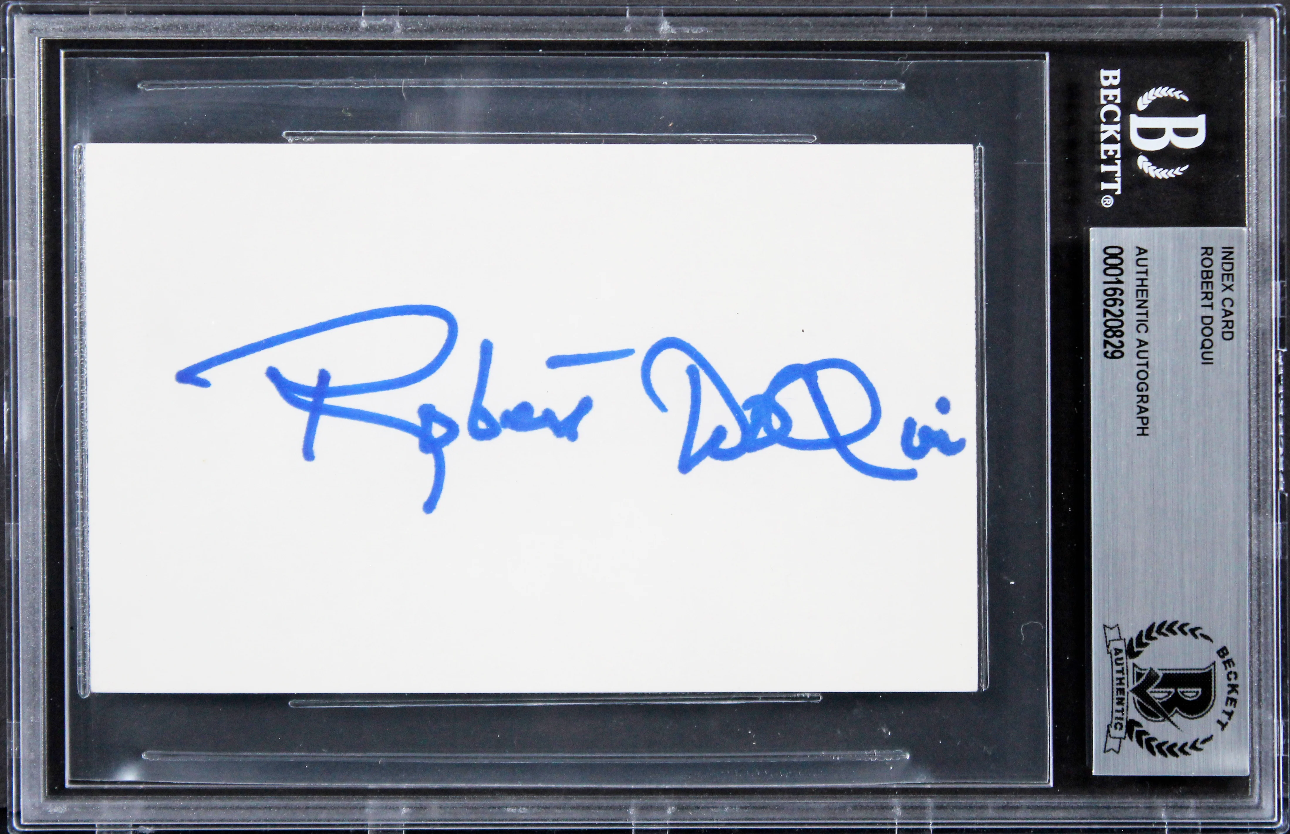 Robert DoQui Coffy Authentic Signed 3x5 Index Card Autographed BAS Slabbed - Image 2