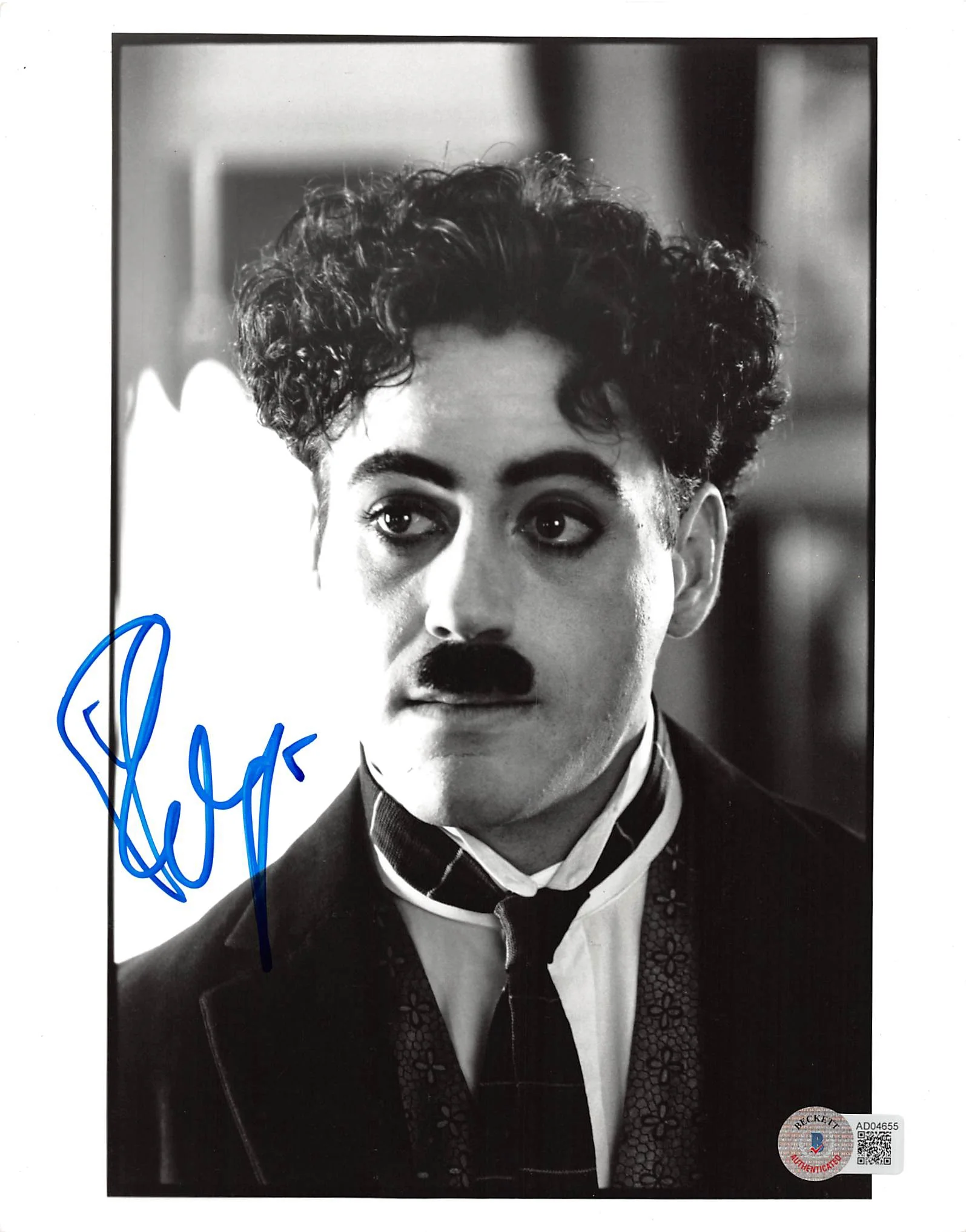 Robert Downey Jr. Chaplin Authentic Signed 8x10 Black & White Photo BAS #AD04655 - Image 2