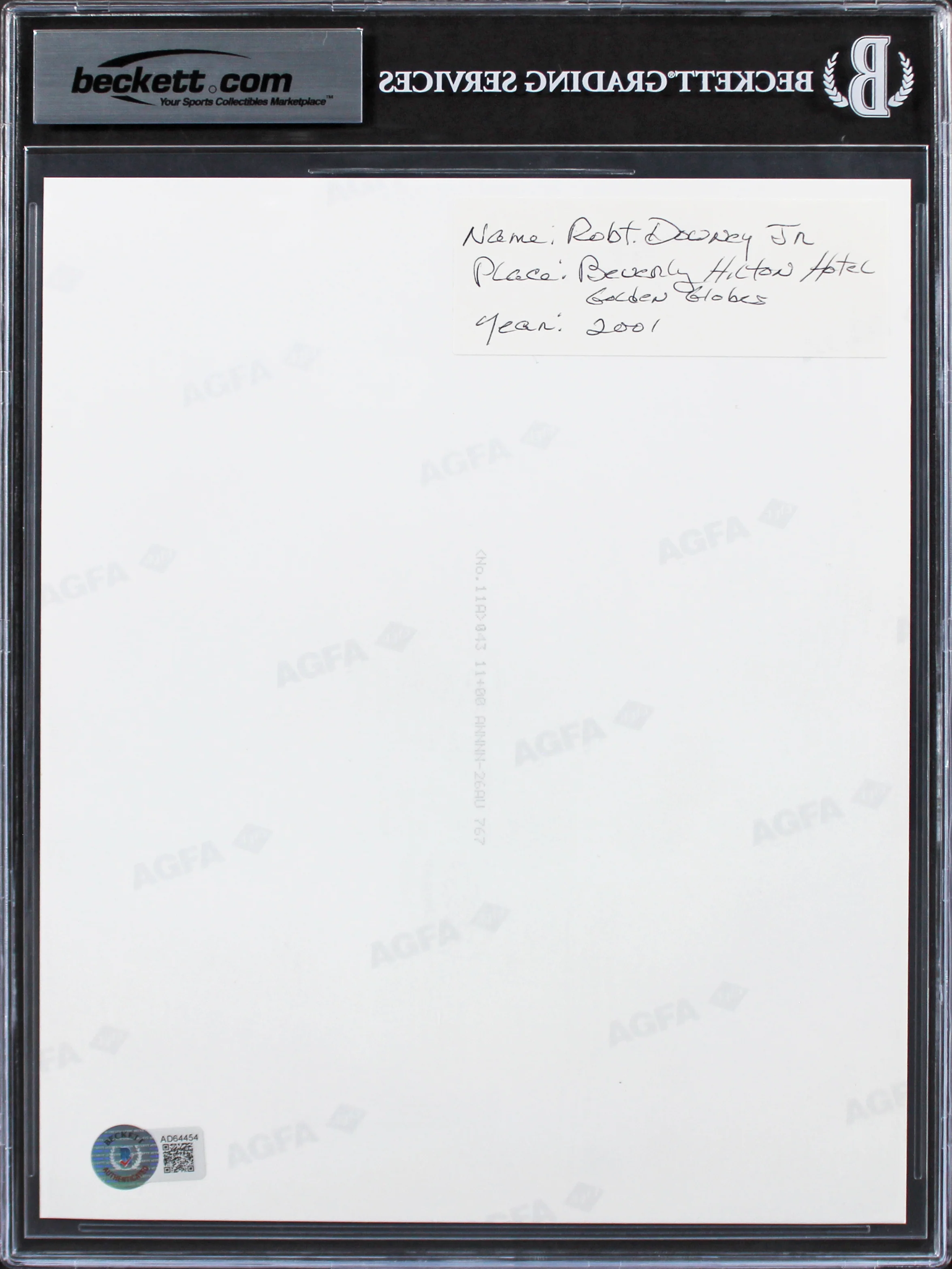 Robert Downey Jr. Chaplin Authentic Signed 8x10 Photo Auto Graded 10 BAS Slabbed - Image 3