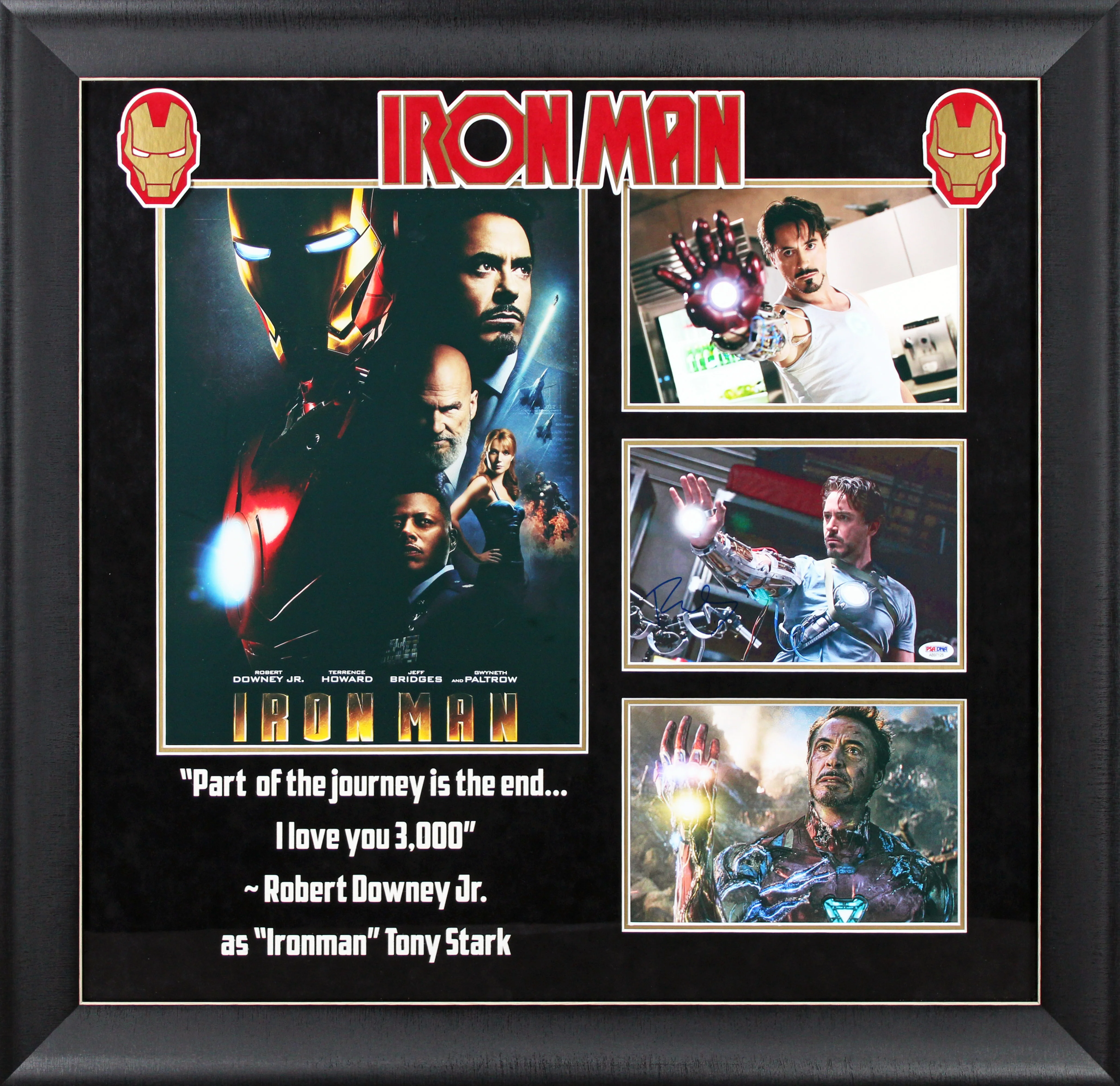 Robert Downey Jr. Iron Man Authentic Signed Framed Display PSA/DNA #AB97125 - Image 2