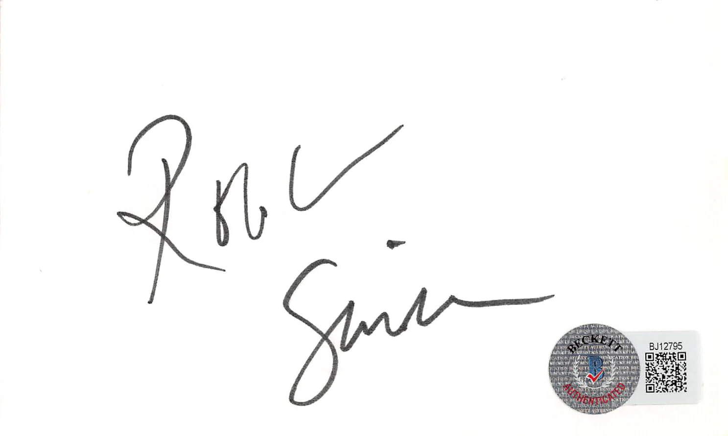 Robert Guillaume Soap Authentic Signed 3x5 Index Card Autographed BAS #BJ12795