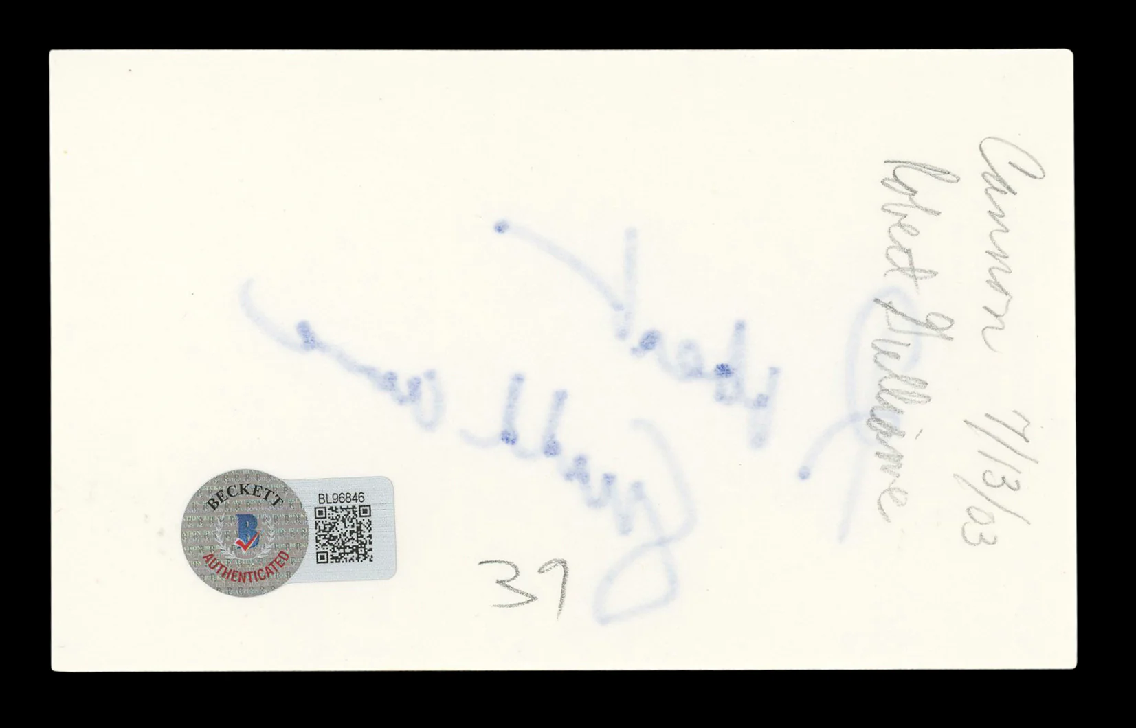 Robert Guillaume The Lion King Authentic Signed 3x5 Index Card BAS #BL96846 - Image 3