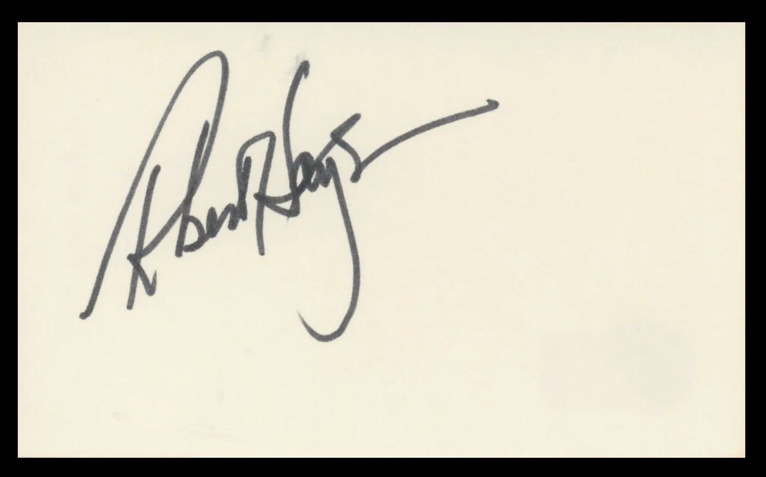 Robert Hays Airplane! Authentic Signed 3x5 Index Card BAS #BV59047 - Image 2