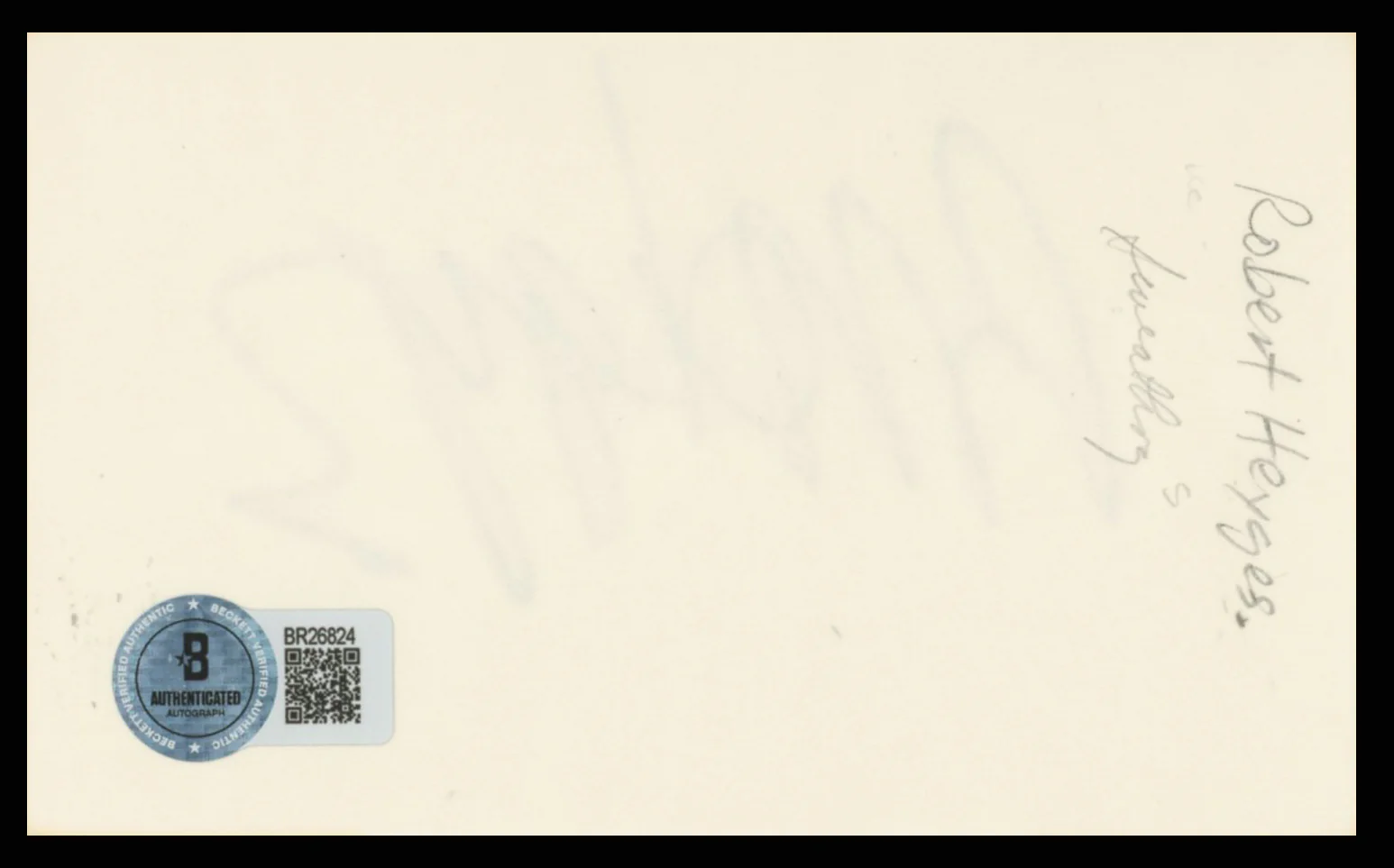 Robert Hegyes Welcome Back, Kotter Authentic Signed 3x5 Index Card BAS #BR26824 - Image 3