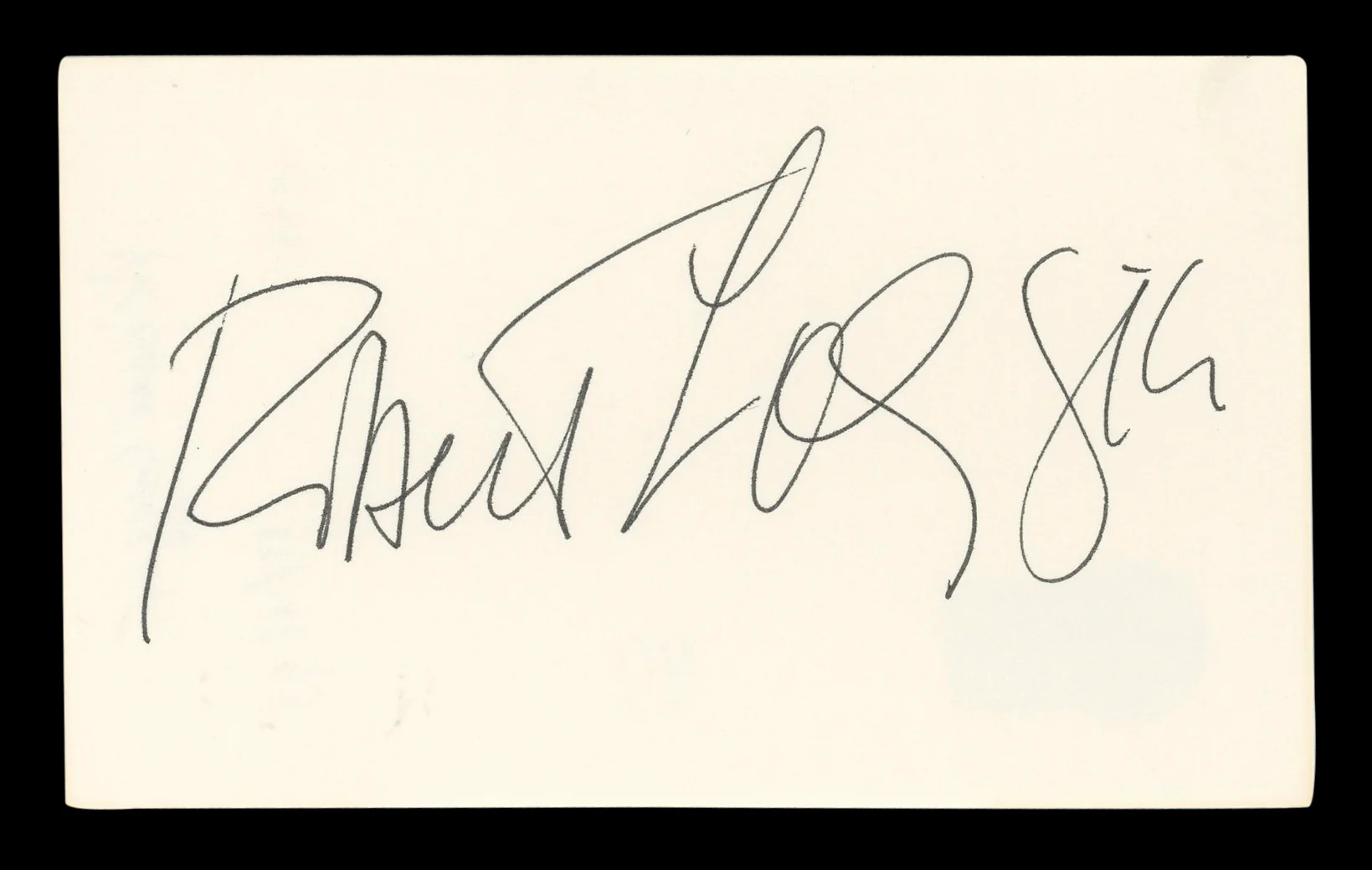 Robert Loggia Big Authentic Signed 3x5 Index Card Autographed BAS #BL96584 - Image 2