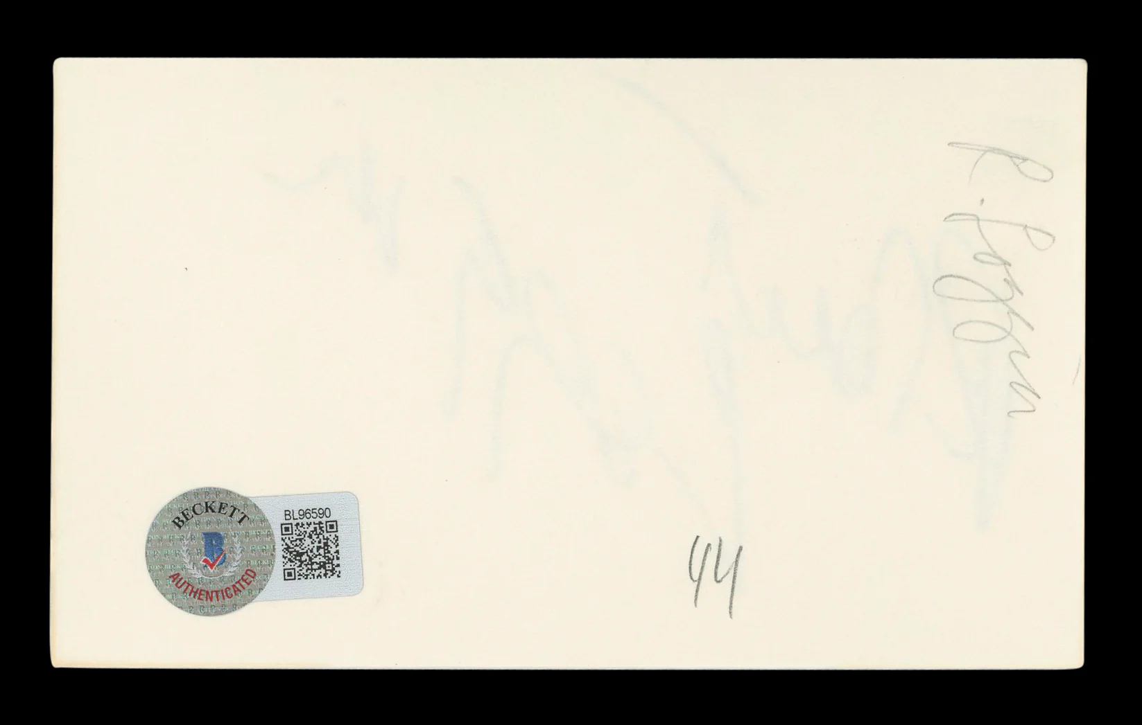 Robert Loggia Big Authentic Signed 3x5 Index Card Autographed BAS #BL96590 - Image 3