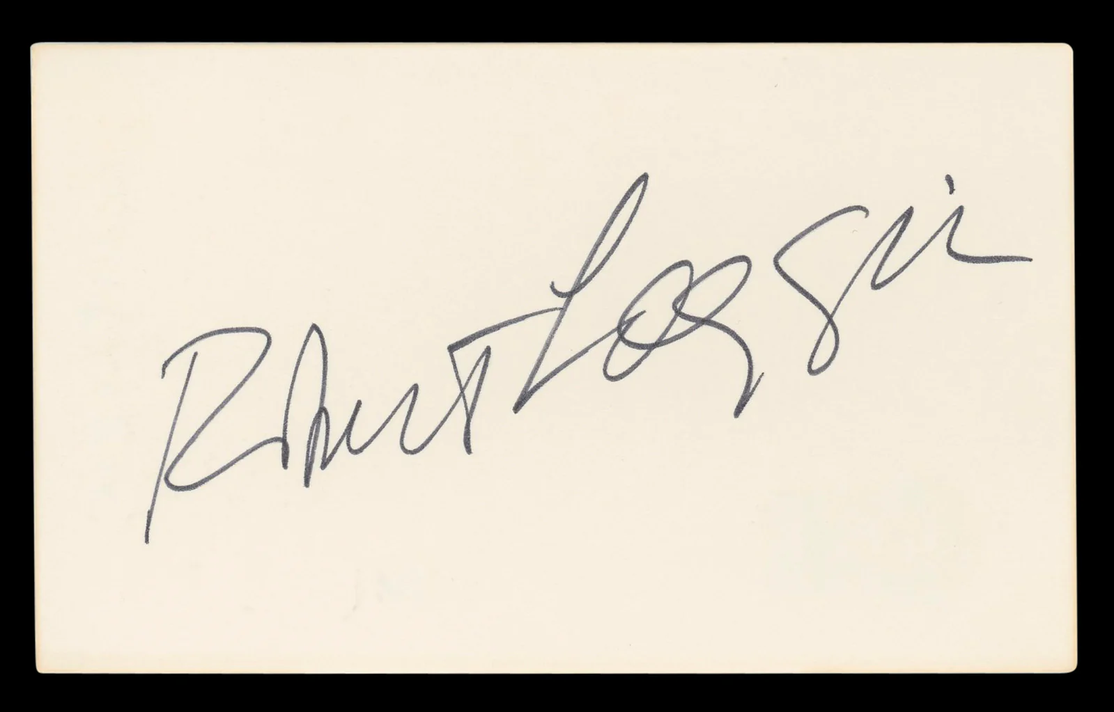 Robert Loggia Big Authentic Signed 3x5 Index Card Autographed BAS #BL96593 - Image 2