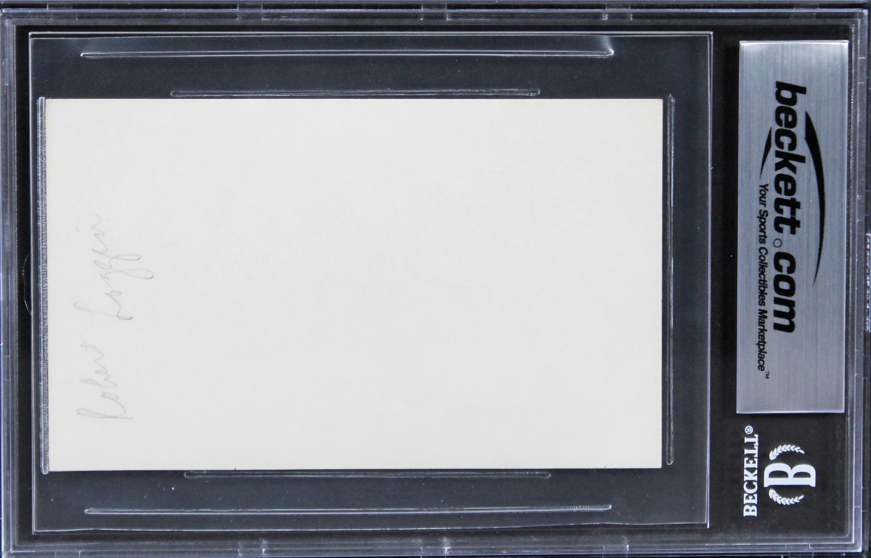 Robert Loggia Big Authentic Signed 3x5 Index Card Autographed BAS Slabbed 1 - Image 3