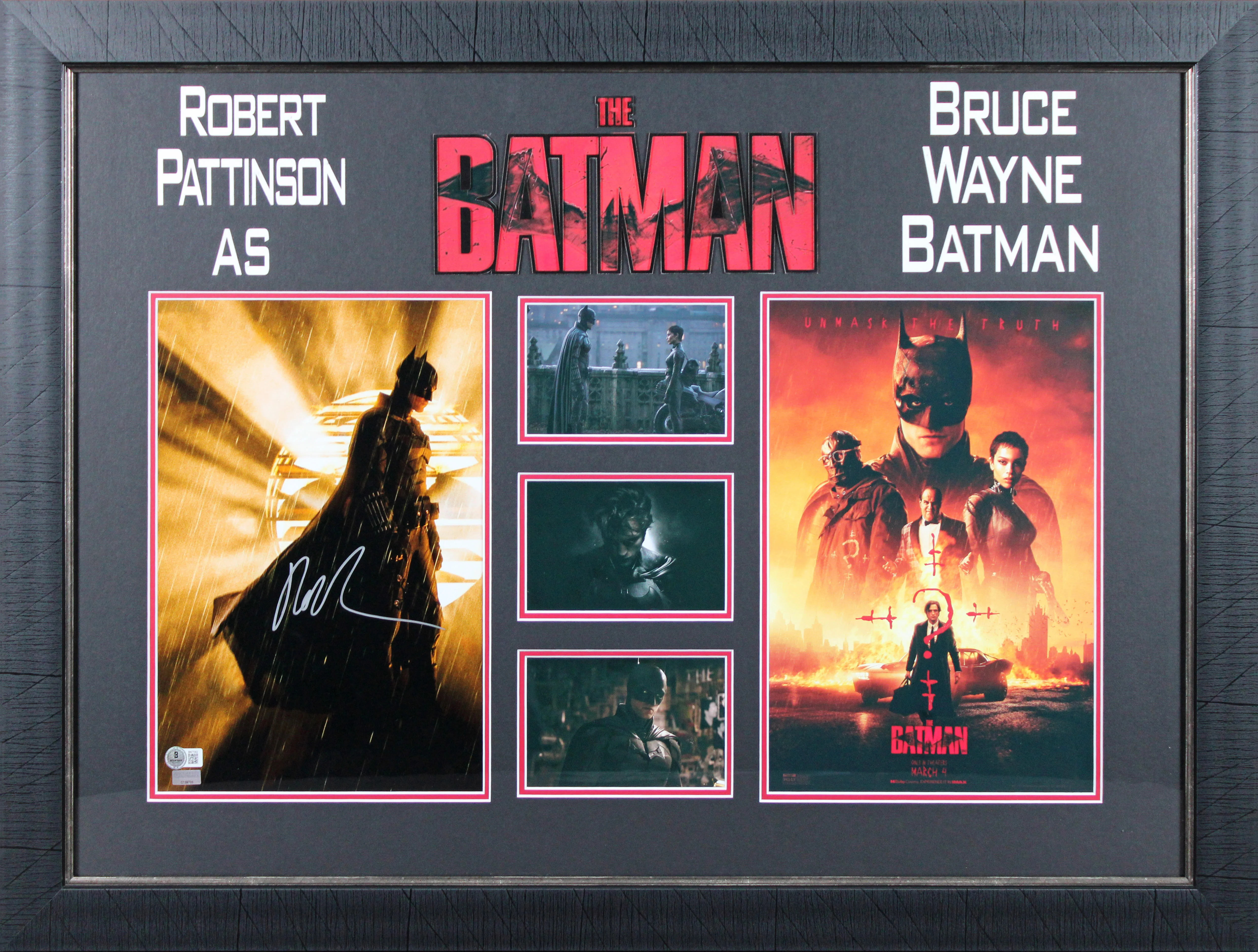 Robert Pattinson The Batman Authentic Signed 11x14 Framed Photo BAS #BN77052
