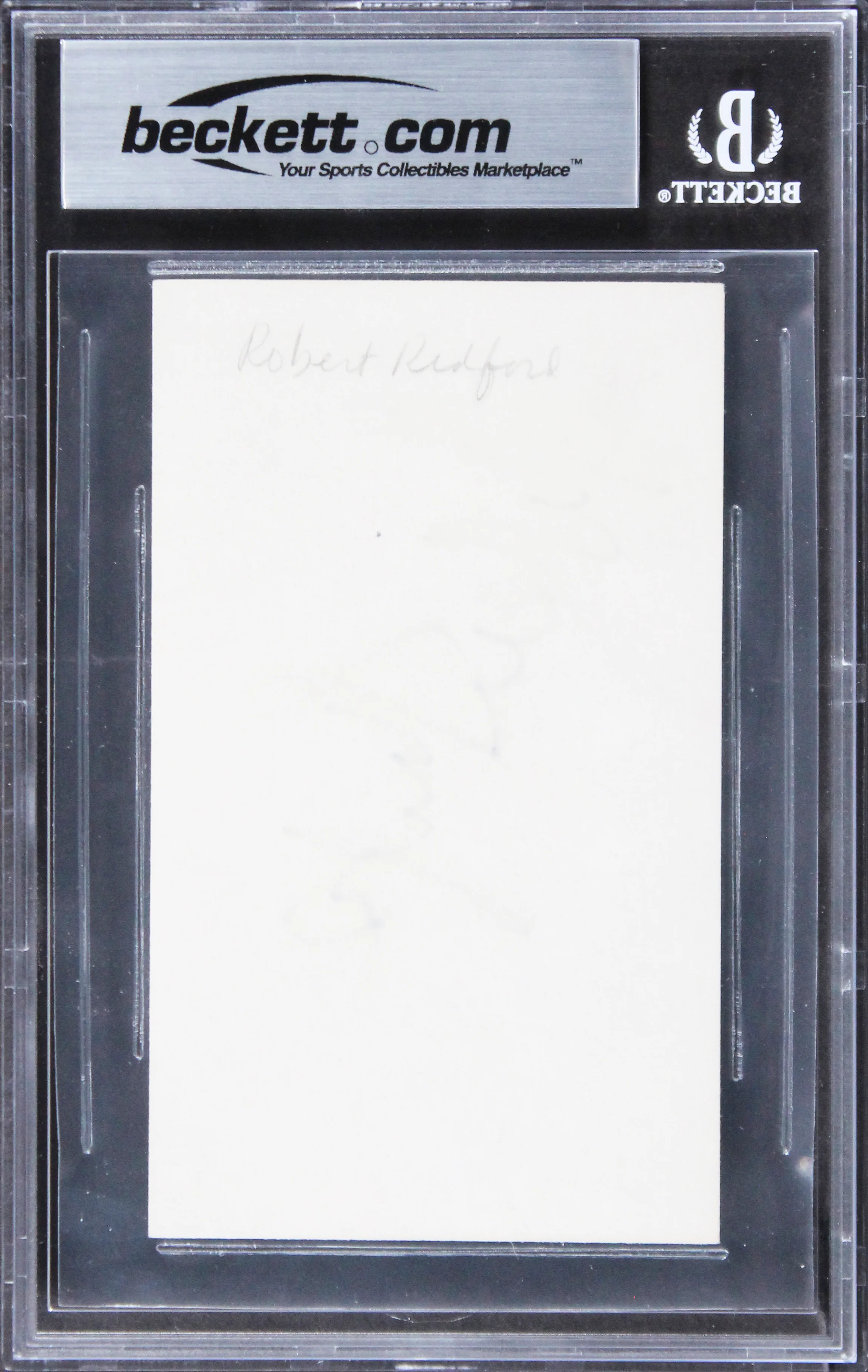 Robert Redford Out of Africa Authentic Signed 3x5 Index Card BAS Slabbed 2 - Image 3