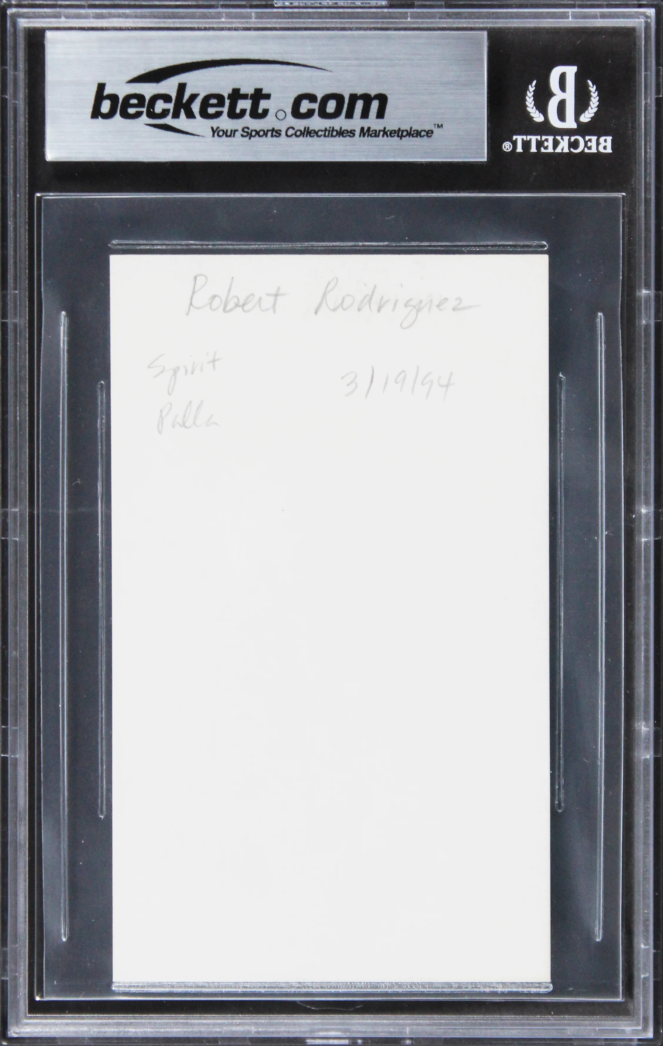 Robert Rodriguez El Mariachi Authentic Signed 3x5 Index Card BAS Slabbed 1 - Image 3
