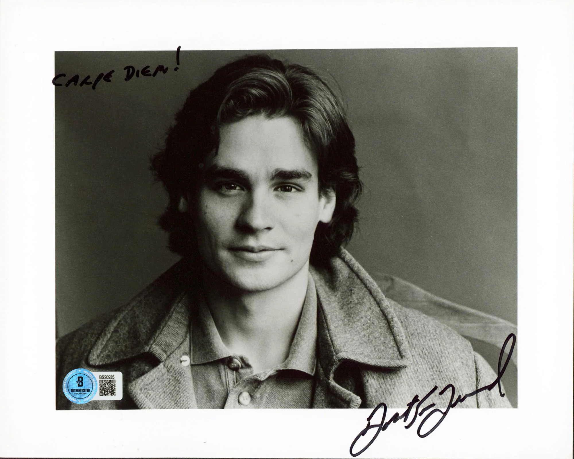 Robert Sean Leonard House "Carpe Diem!" Authentic Signed 8x10 Photo BAS #BS20935