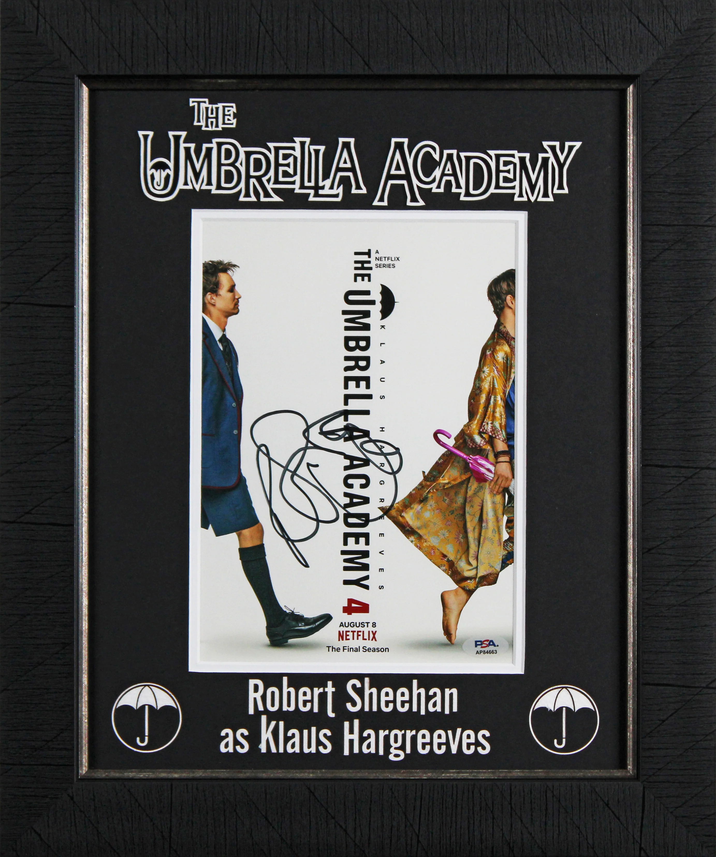Robert Sheehan The Umbrella Academy Signed 8x10 Framed Photo PSA/DNA #AP84663 - Image 2