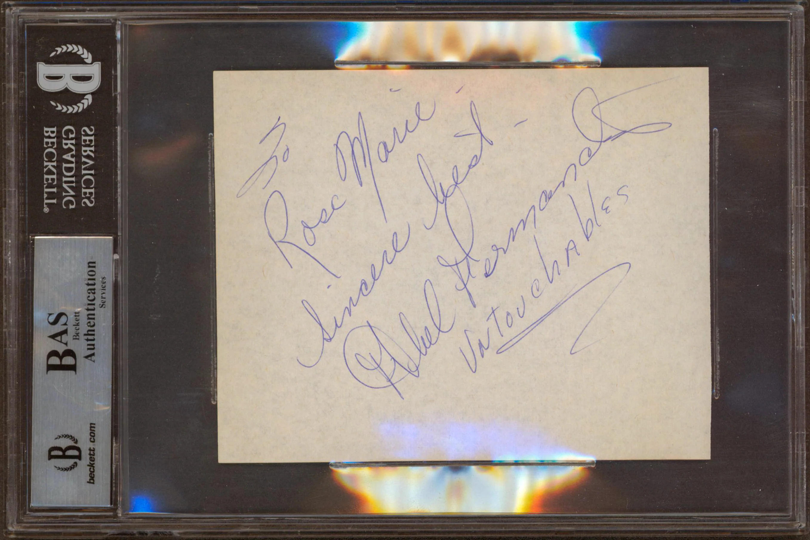 Robert Taylor Ivanhoe Authentic Signed 4.5 x 5.5 Cut Signature BAS Slabbed - Image 3